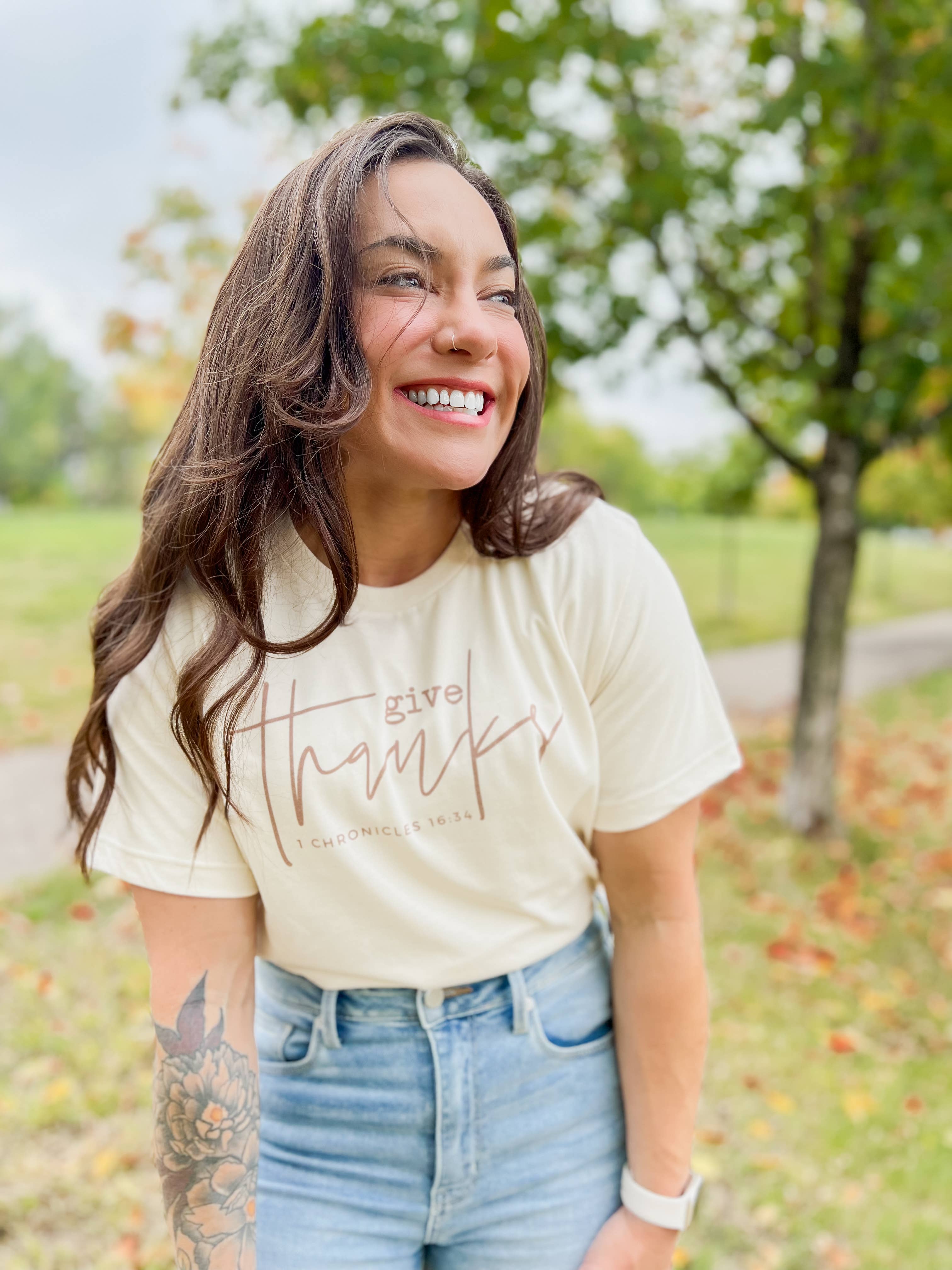 Give Thanks Bible Verse Christian Fall T-Shirt Hoodie, Sweatshirt | PodTeesHub.com