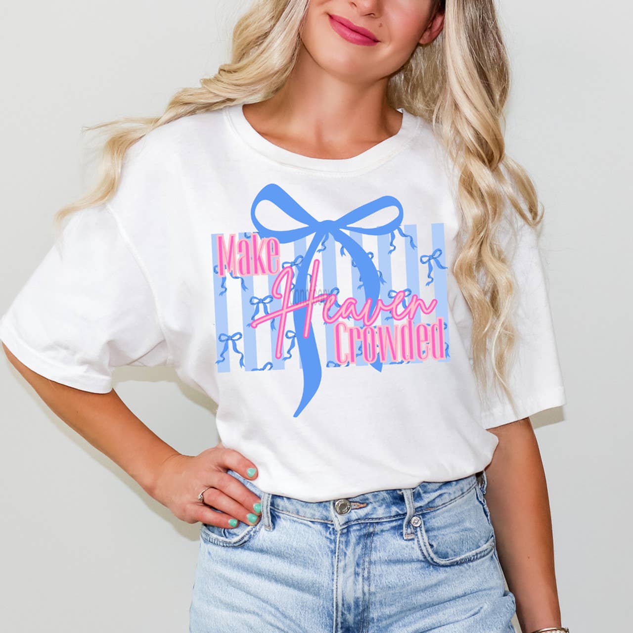 Make Heaven Crowded Coquette Tee Hoodie, Sweatshirt | PodTeesHub.com