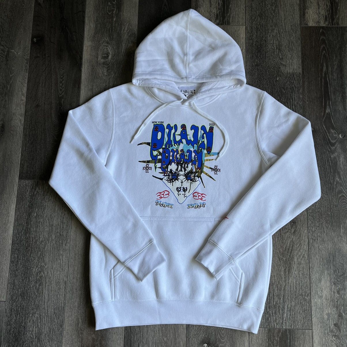 Drain Gang Bladee For Drain Gang Face Shield Nyc White Graphic Hoodie T-Shirts, Sweatshirt | PodTeesHub.com