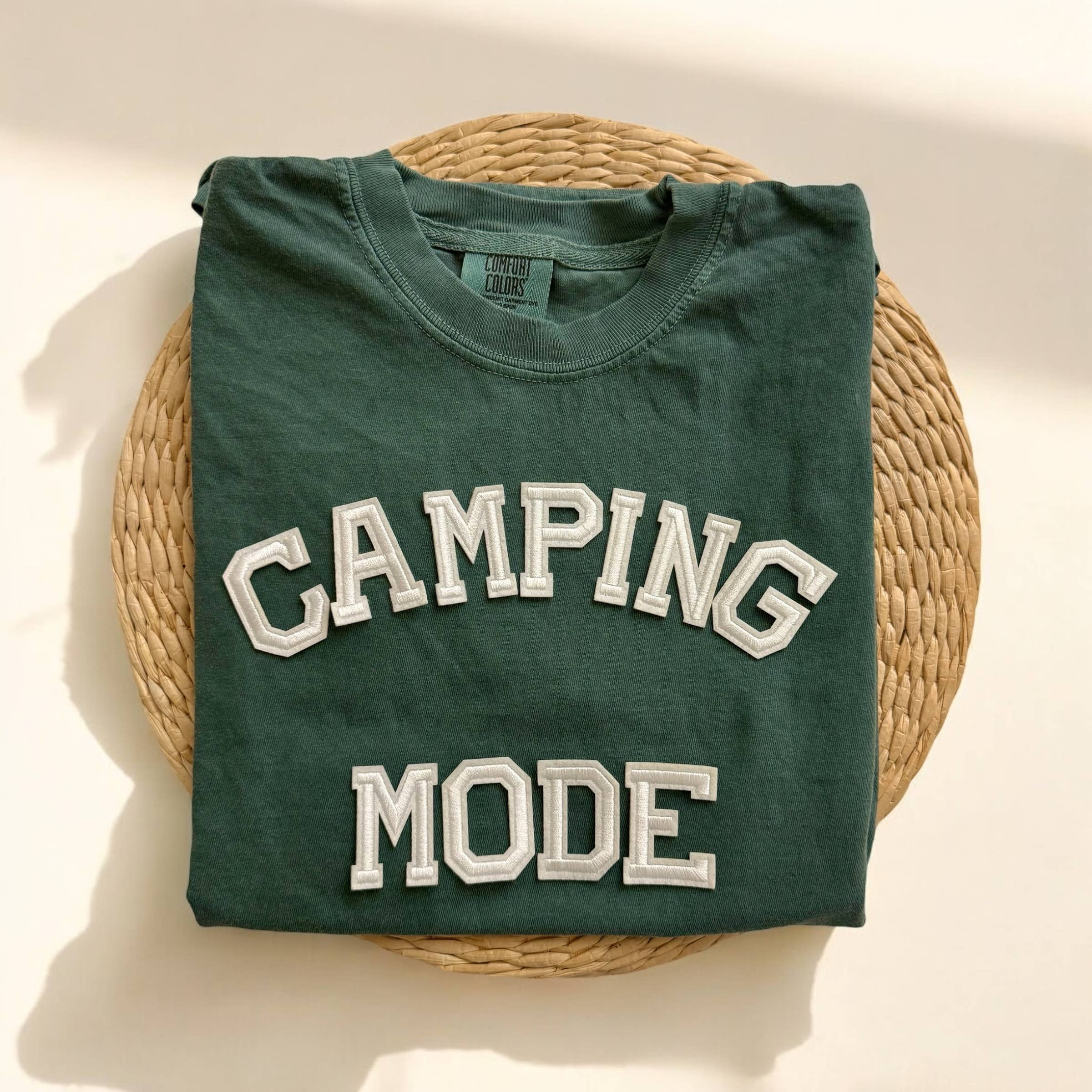 Camping Mode Comfort Colors Short Sleeve Shirt, Camping Gift Hoodie, Sweatshirt | PodTeesHub.com