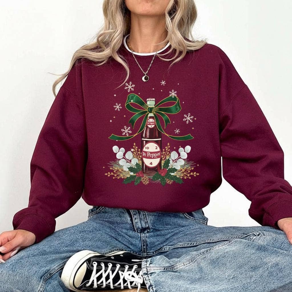 Dr Pepper Christmas Sweatshirt, Soda Lover Gift T-Shirts, Hoodie | PodTeesHub.com