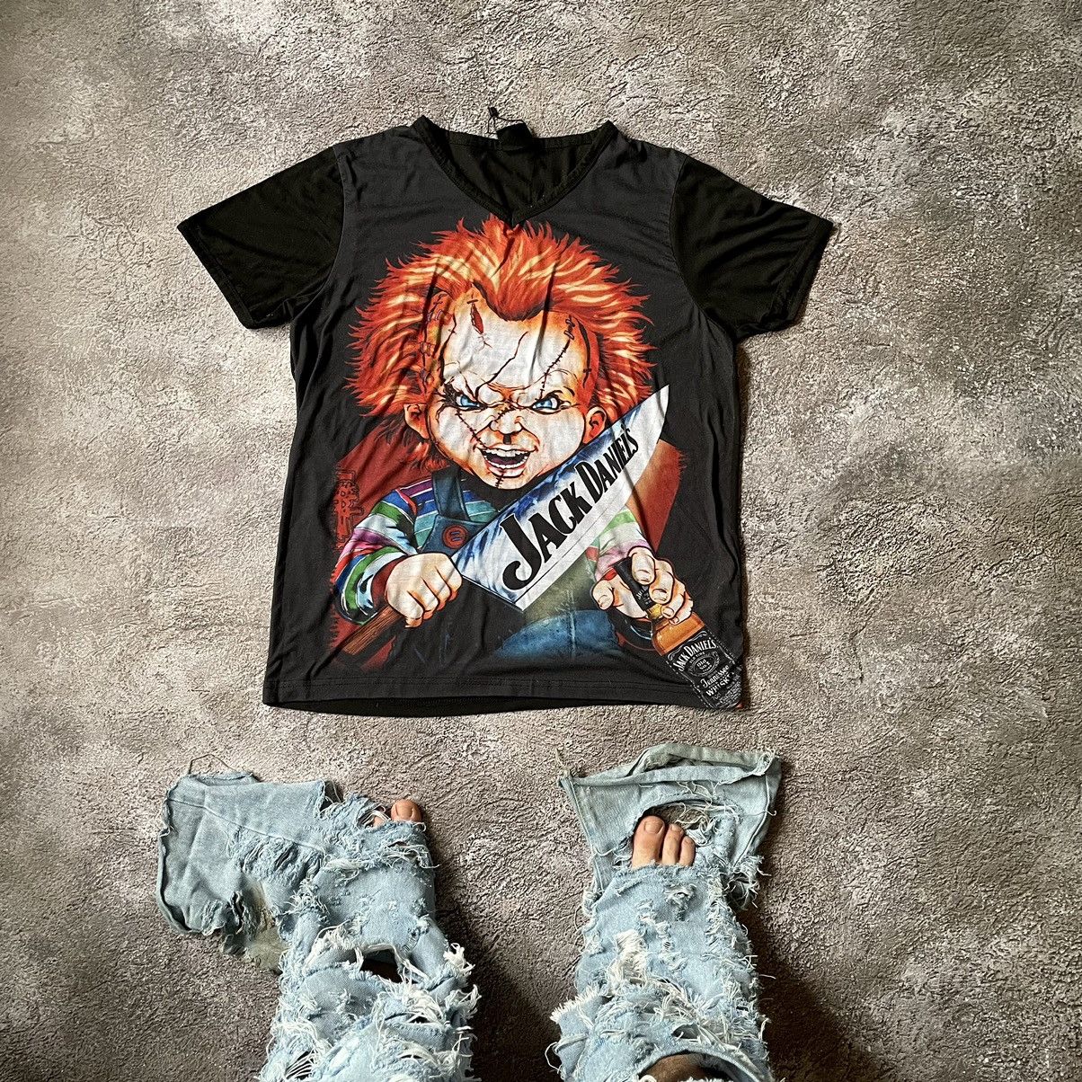 Vintage Y2k Chucky Play Face Scream Dead Creepy Horror Tee Hoodie, Sweatshirt | PodTeesHub.com