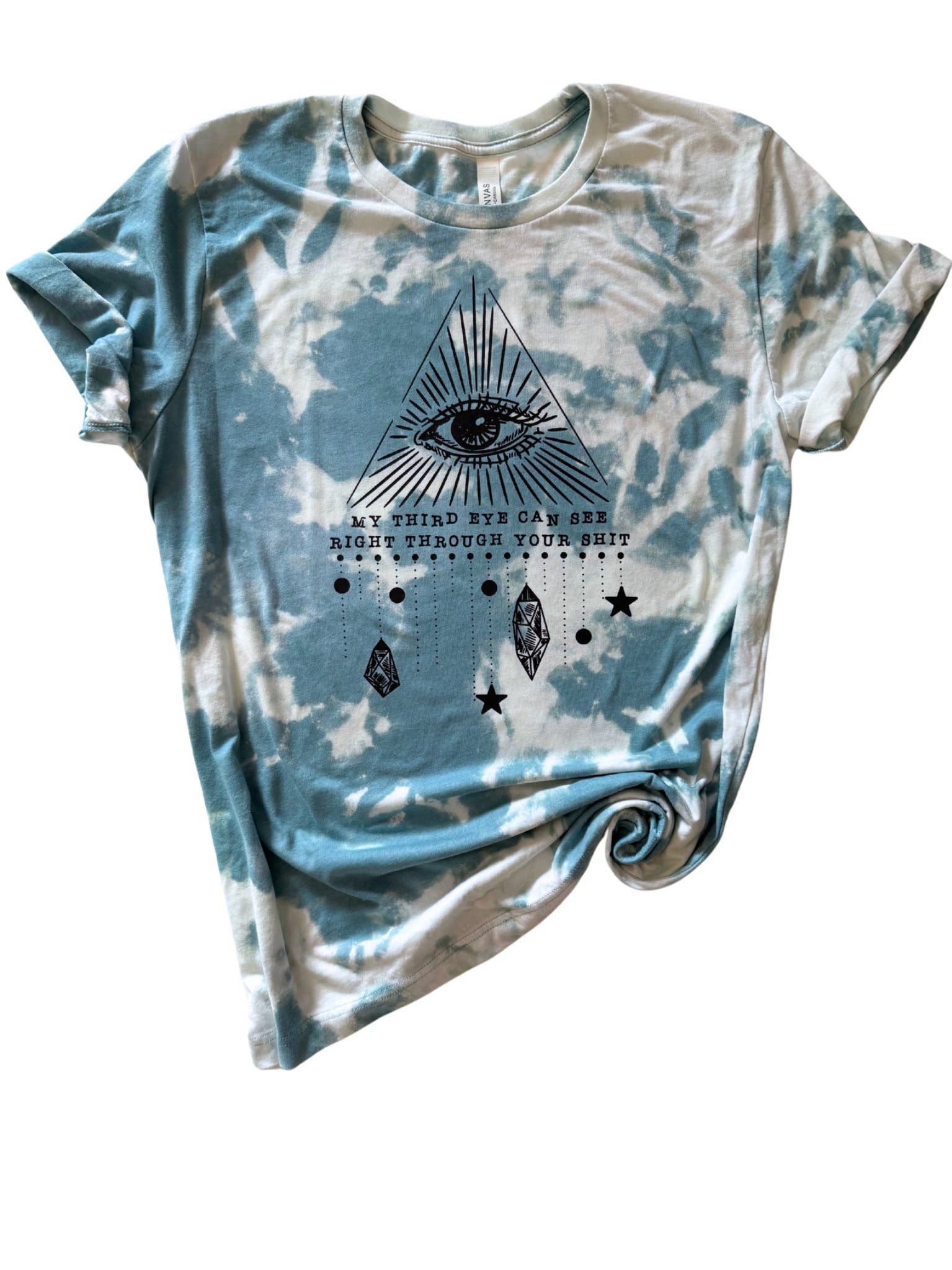 My Third Eye Can See Through Your Sh*T Tie-Dye Tee Hoodie, Sweatshirt | PodTeesHub.com