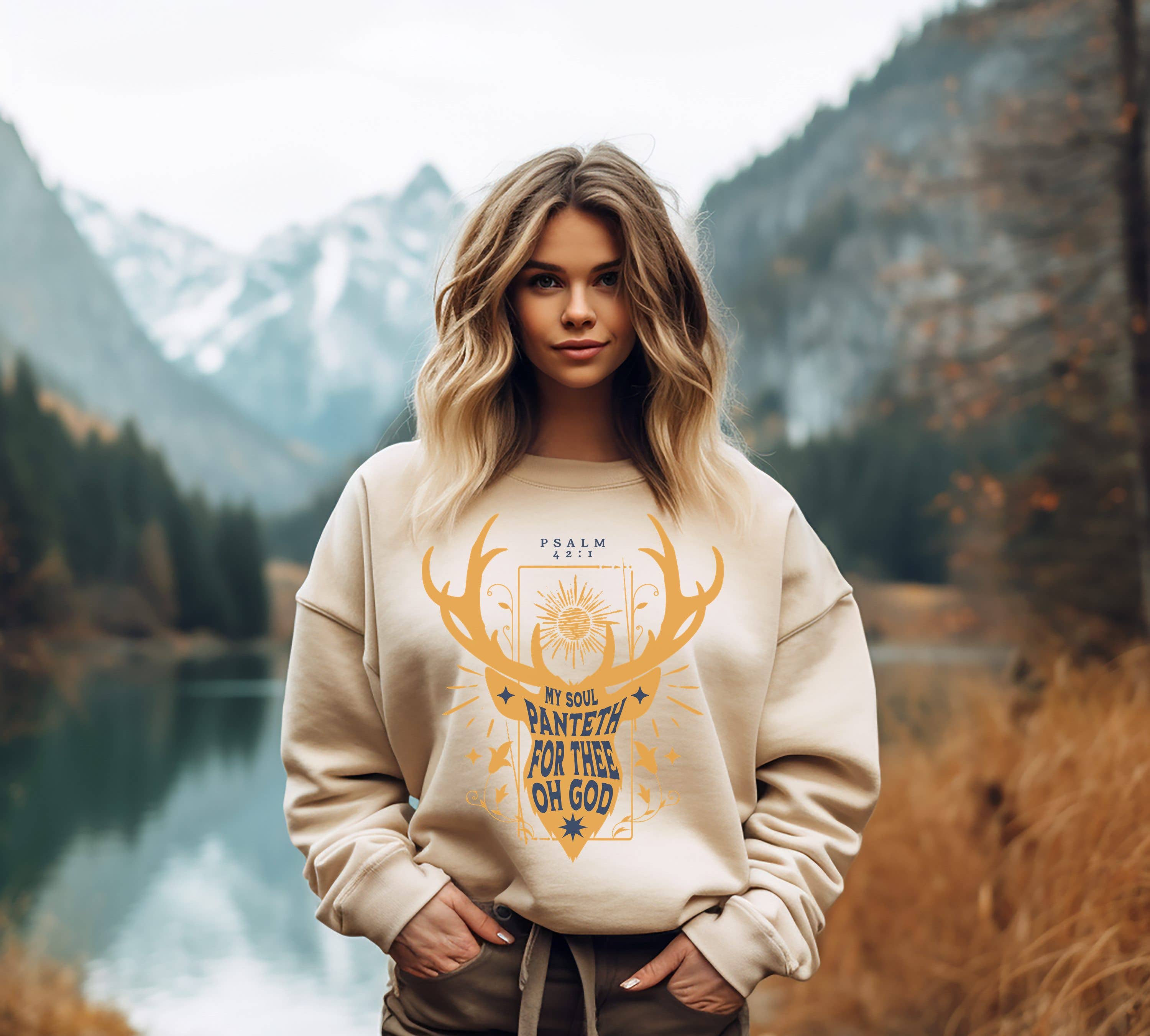 My Soul Panteth For Thee Crew Neck Sweatshirt T-Shirts, Hoodie | PodTeesHub.com