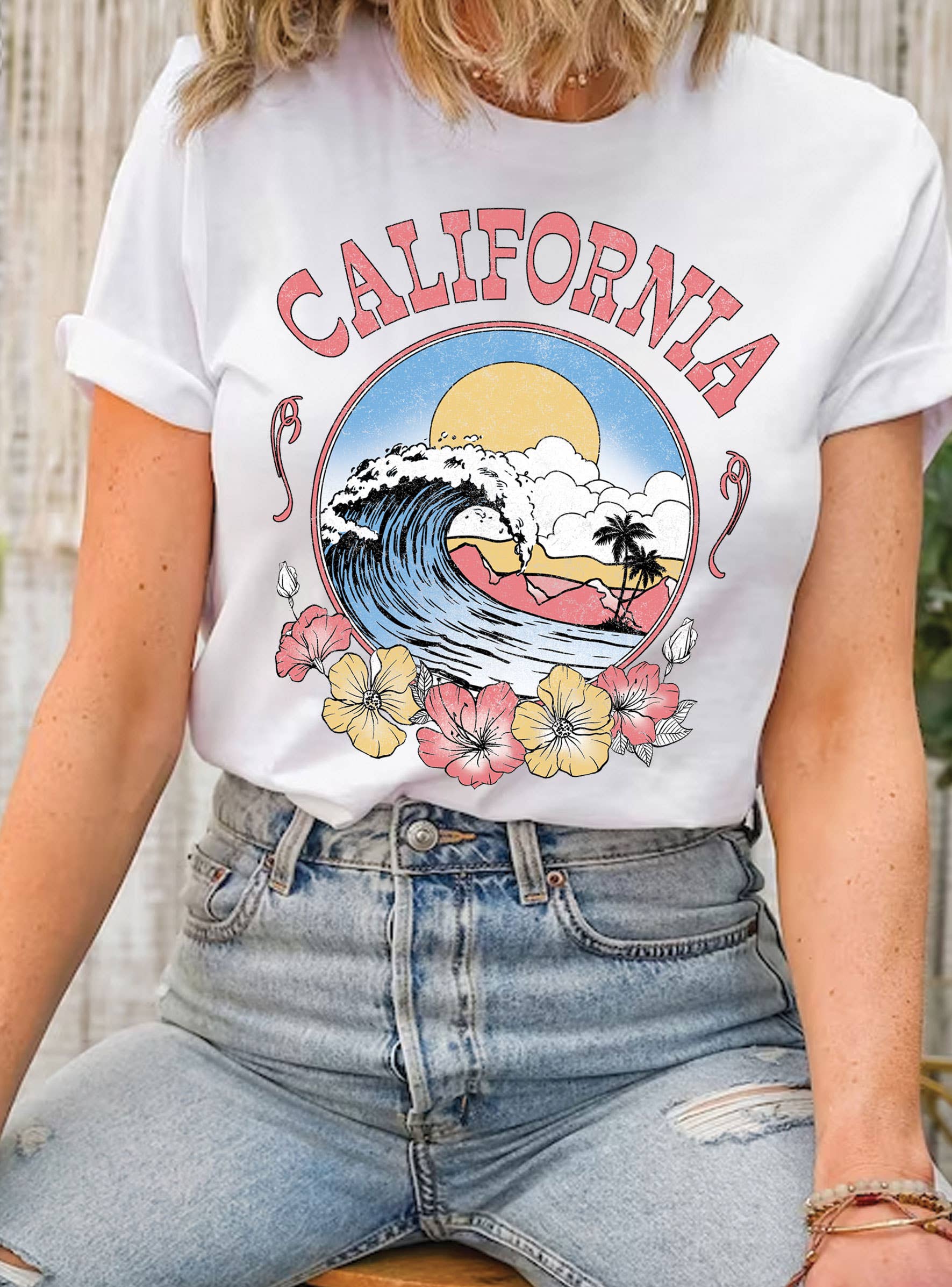 California Beach Graphic Tshirt Hoodie, Sweatshirt | PodTeesHub.com