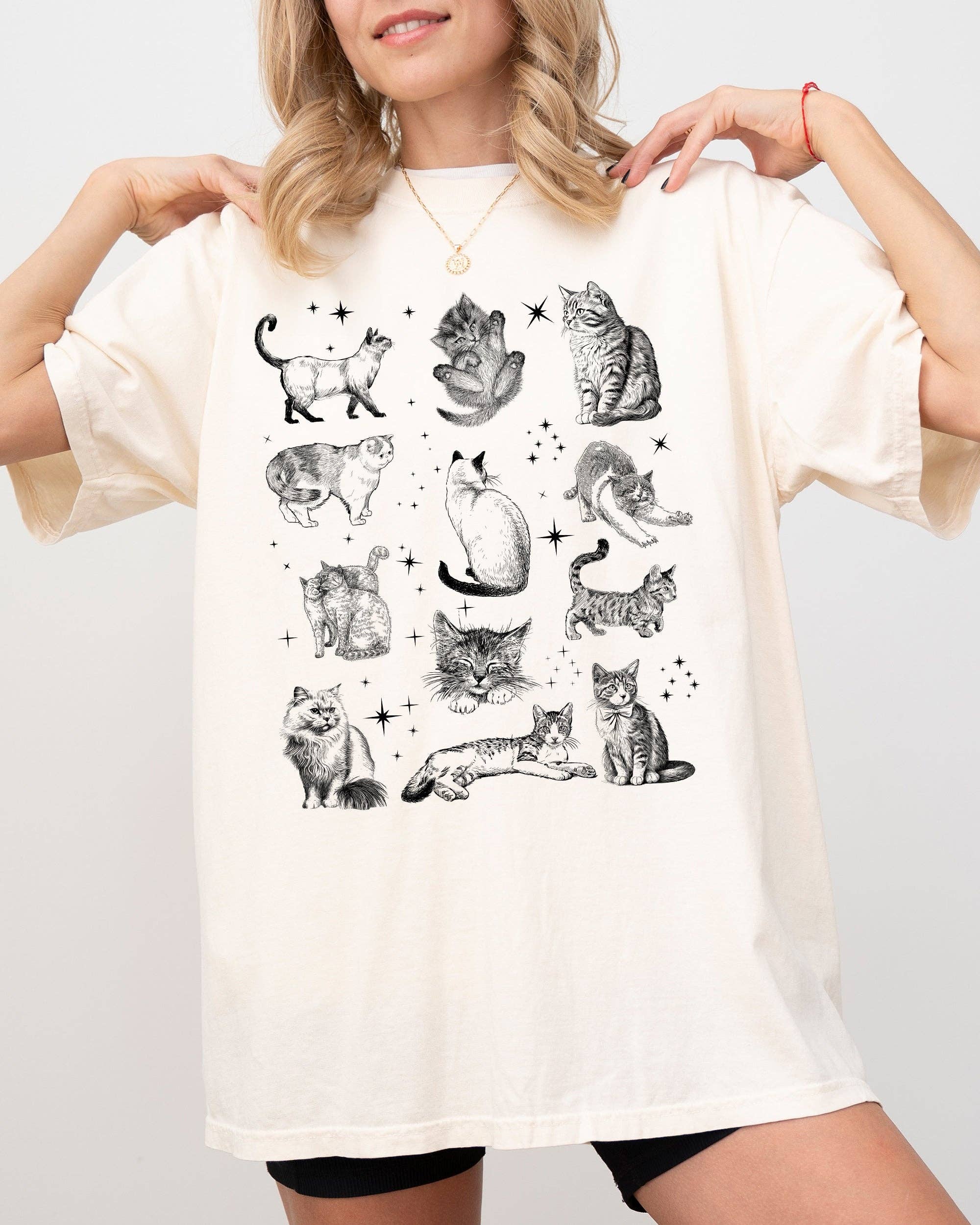 Magical Cats Vintage Kitten Tarot Sparkles, Halloween Shirt Hoodie, Sweatshirt | PodTeesHub.com