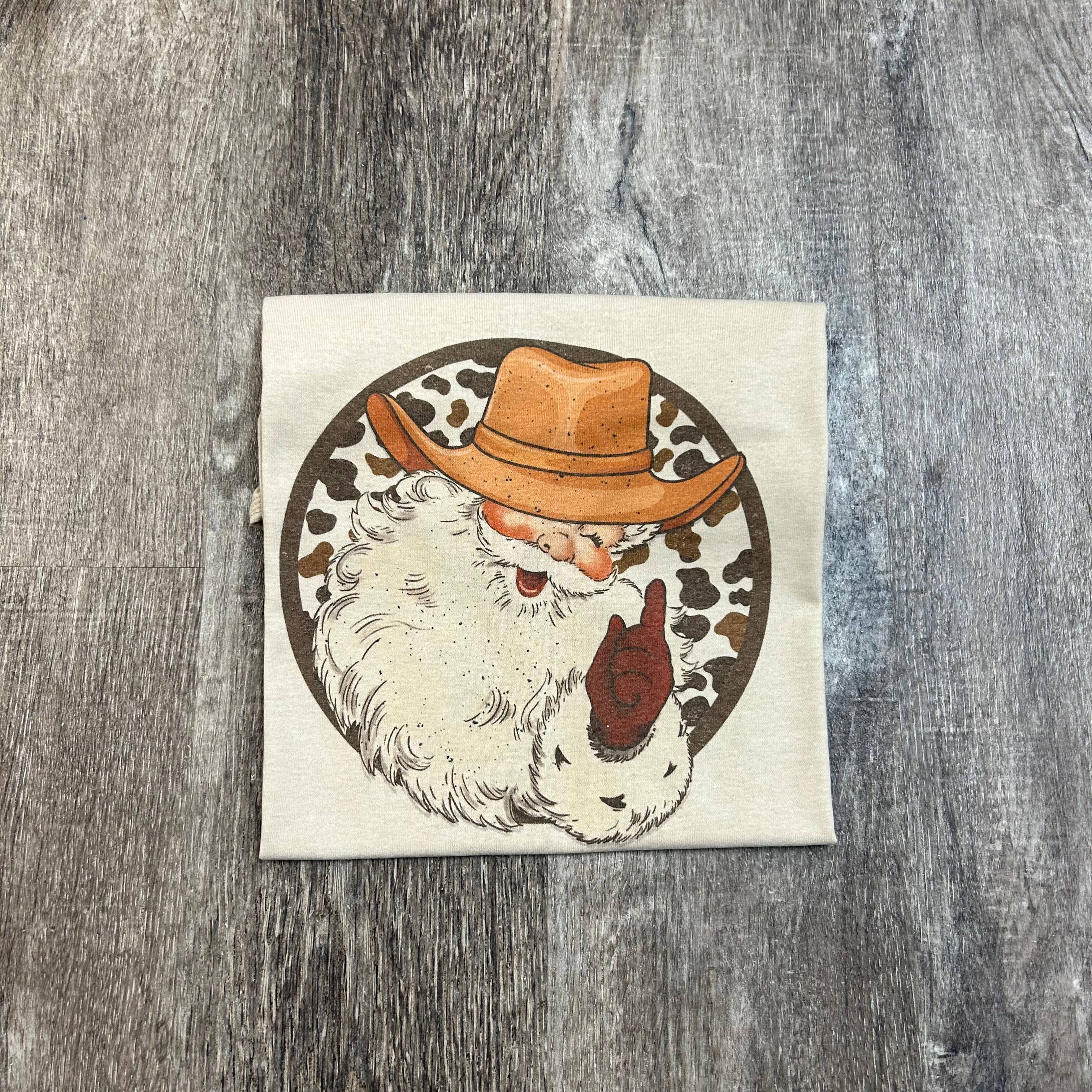 Howdy Santa On Sand Tee Hoodie, Sweatshirt | PodTeesHub.com