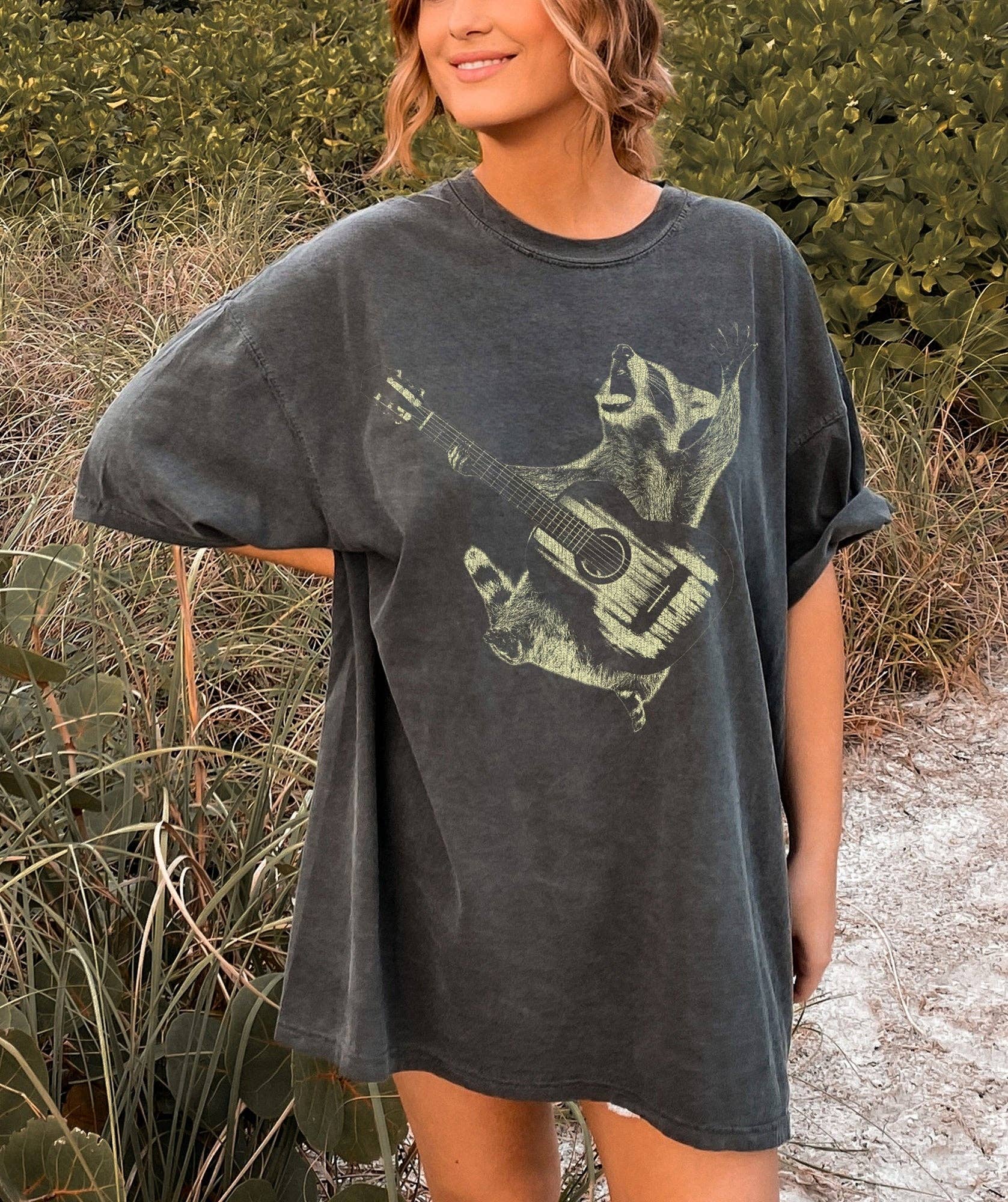 Singing Raccoon Music T-Shirt Hoodie, Sweatshirt | PodTeesHub.com