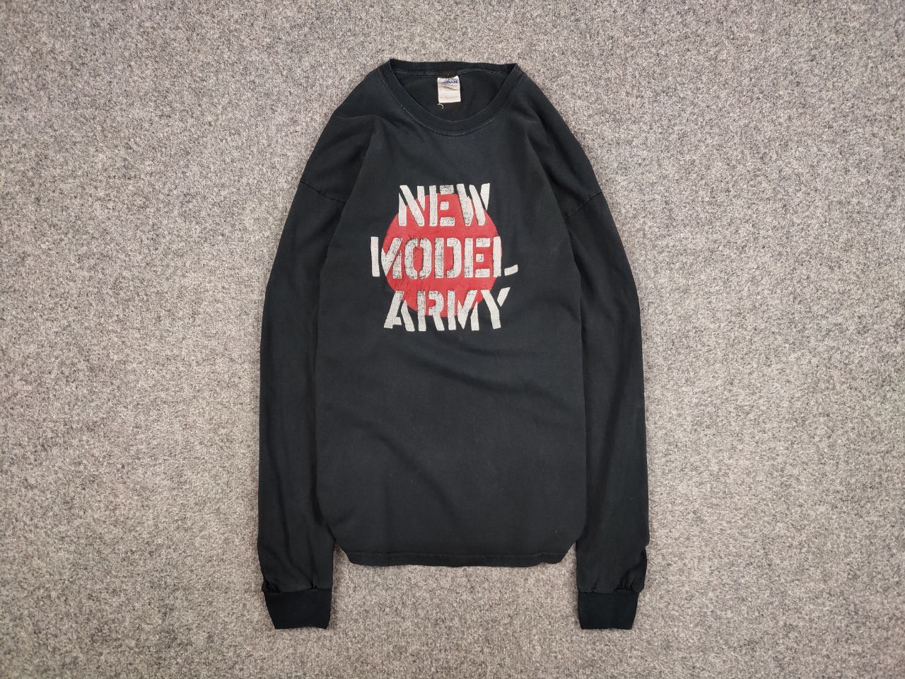 Band Tees Vintage 90 S New Model Army Distressed Long Sleeve Shirts Hoodie, Sweatshirt | PodTeesHub.com