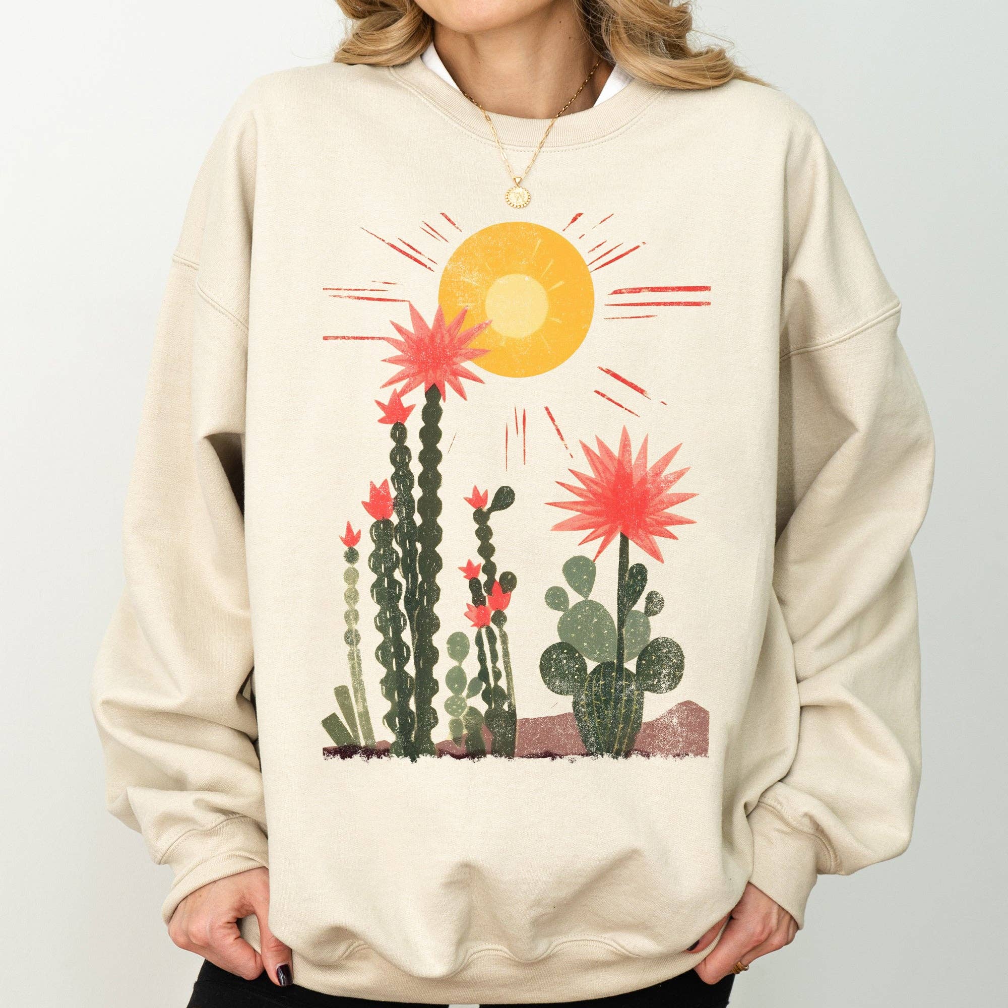Desert Cactus, Sun Succulent, Western, Plants, Sweatshirt T-Shirts, Hoodie | PodTeesHub.com