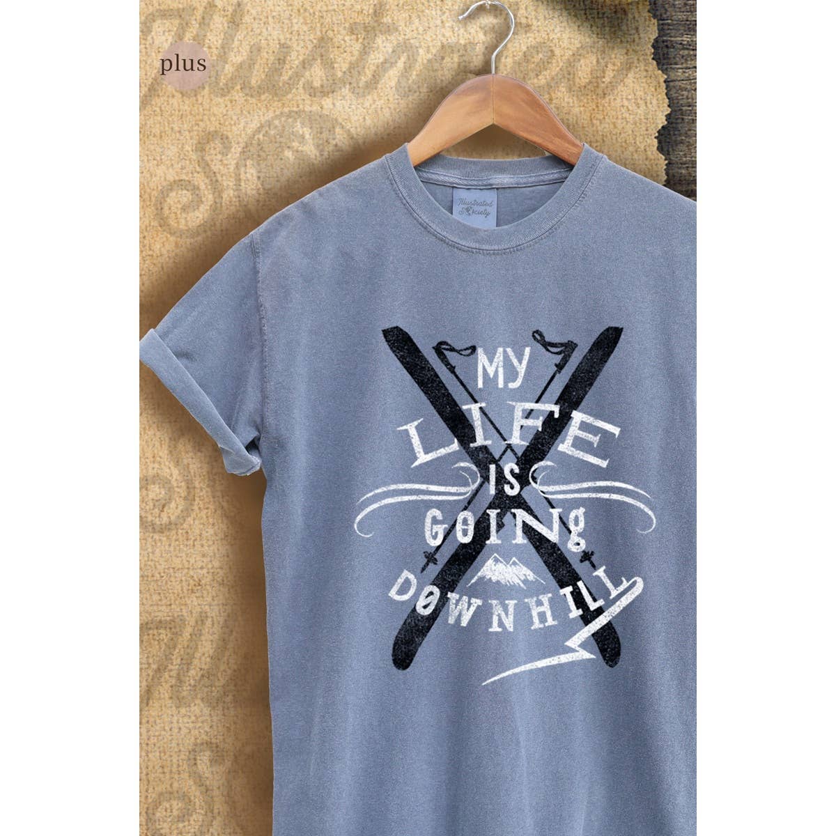My Life Is Going Downhill Vintage Graphic Plus Tee Hoodie, Sweatshirt | PodTeesHub.com