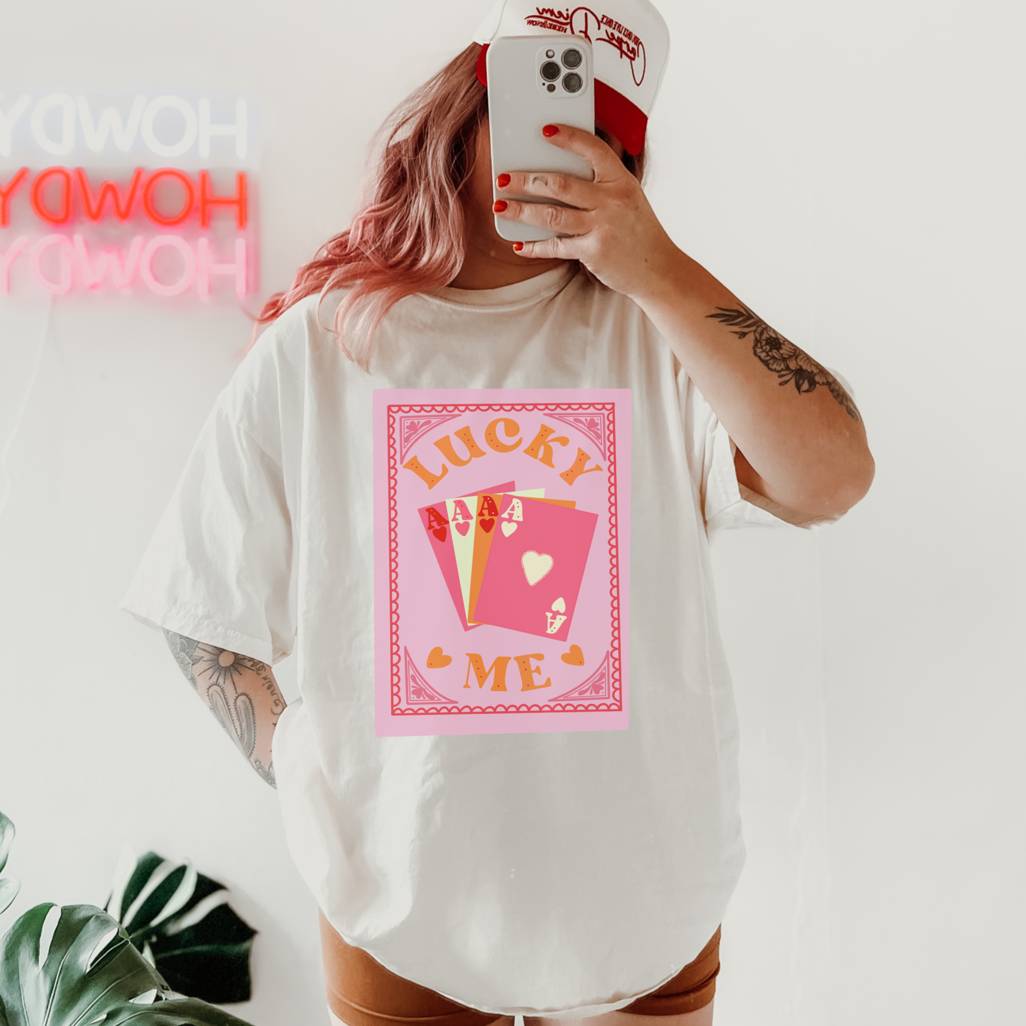 Lucky Me Valentines Preppy Graphic Tee Hoodie, Sweatshirt | PodTeesHub.com