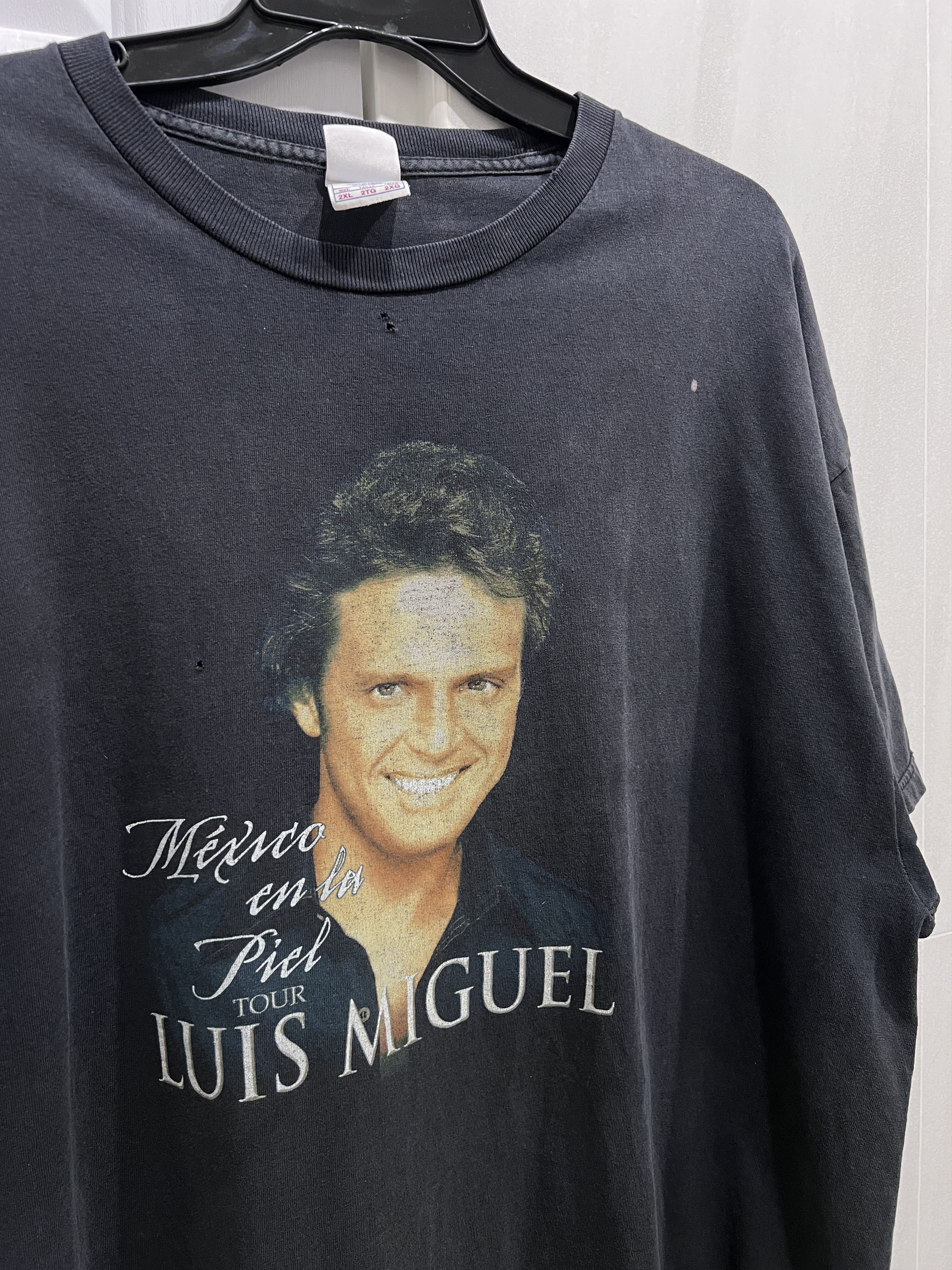 Band Tees Vintage Y2k Luis Miguel Promo Tour Tee 2xl Faded Latin Pop Hoodie, Sweatshirt | PodTeesHub.com