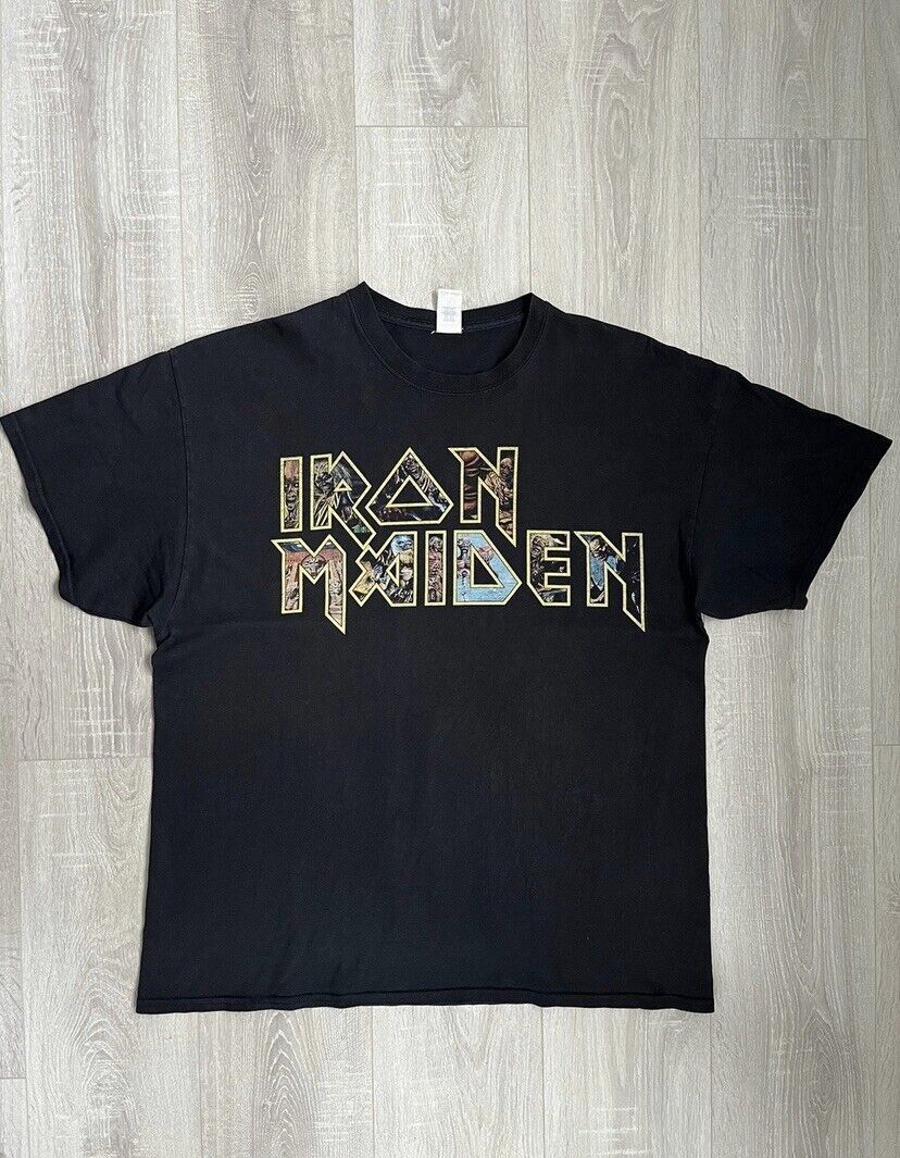 Maiden Iron Maiden 2015 Spell Out Logo Rock Band T-Shirts, Hoodie, Sweatshirt