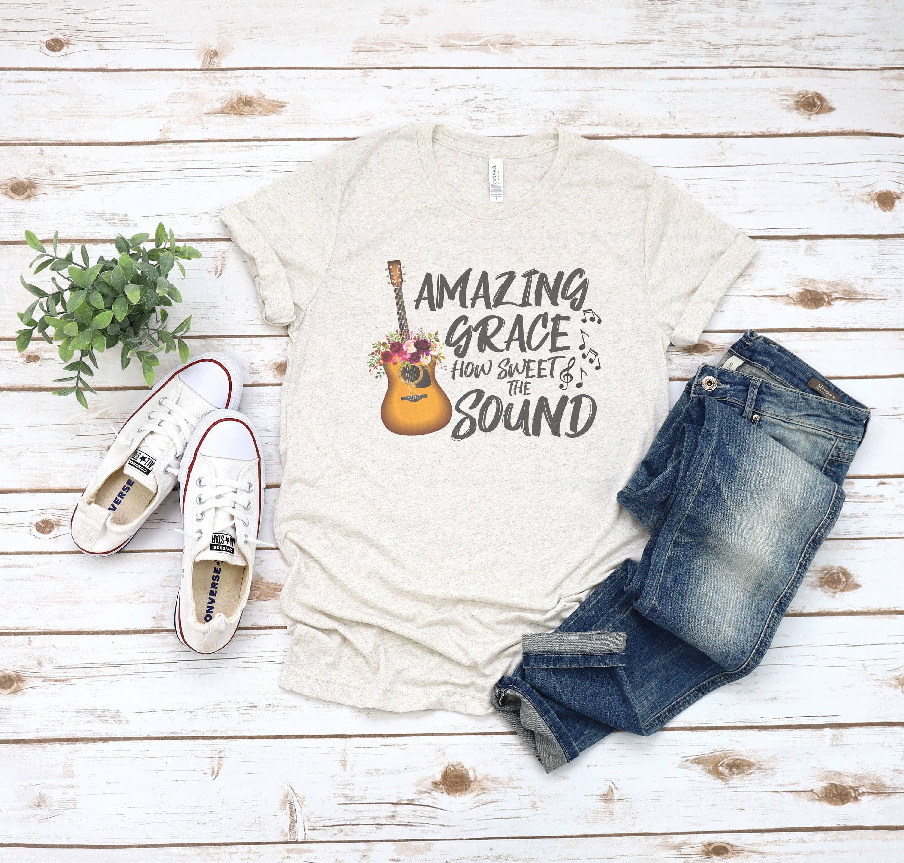 Amazing Grace How Sweet the Sound | Christian Tshirt Hoodie, Sweatshirt | PodTeesHub.com