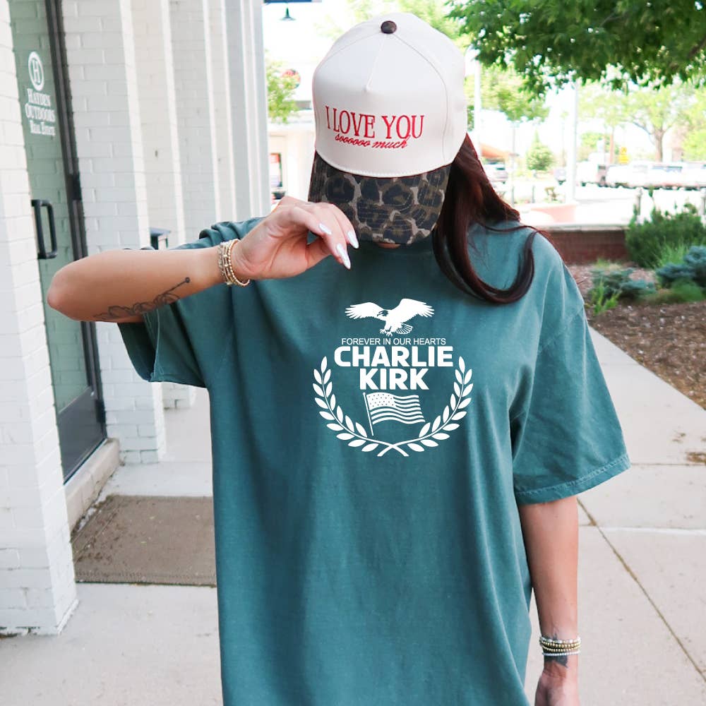 Charlie Kirk, Forever in Our Hearts T-Shirt Hoodie, Sweatshirt | PodTeesHub.com