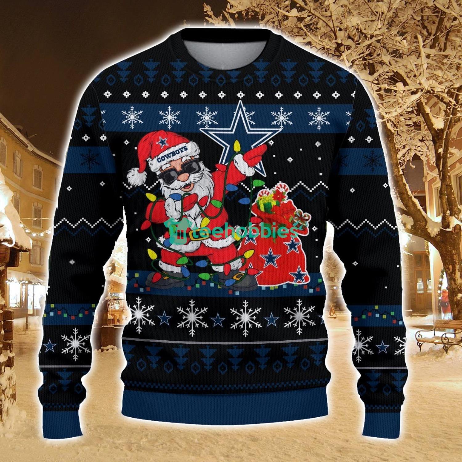 Dallas Cowboys Santa Claus Ugly Christmas Sweater All Printed Sweater For Fans Gift Ideas