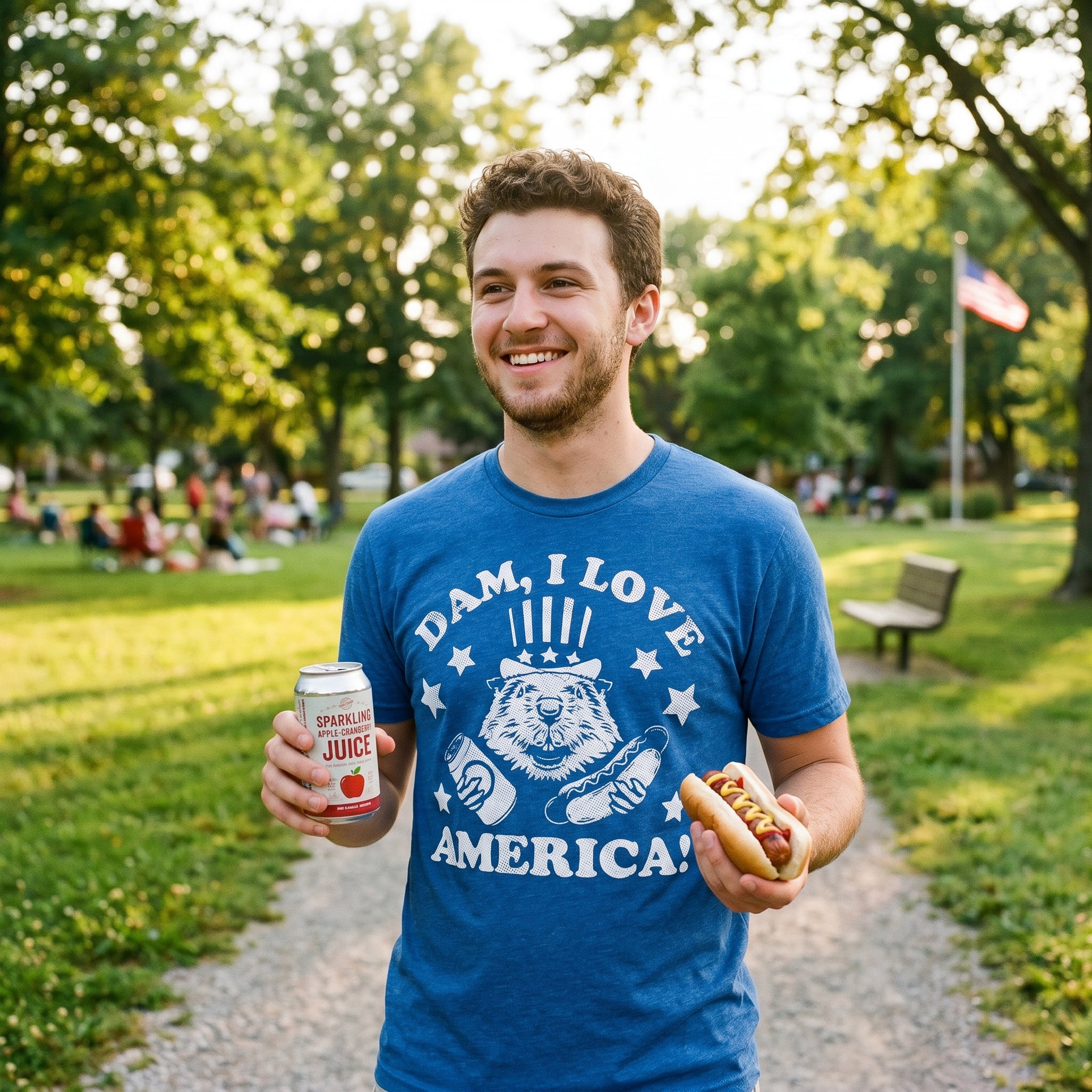 Dam I Love America Men's T Shirt