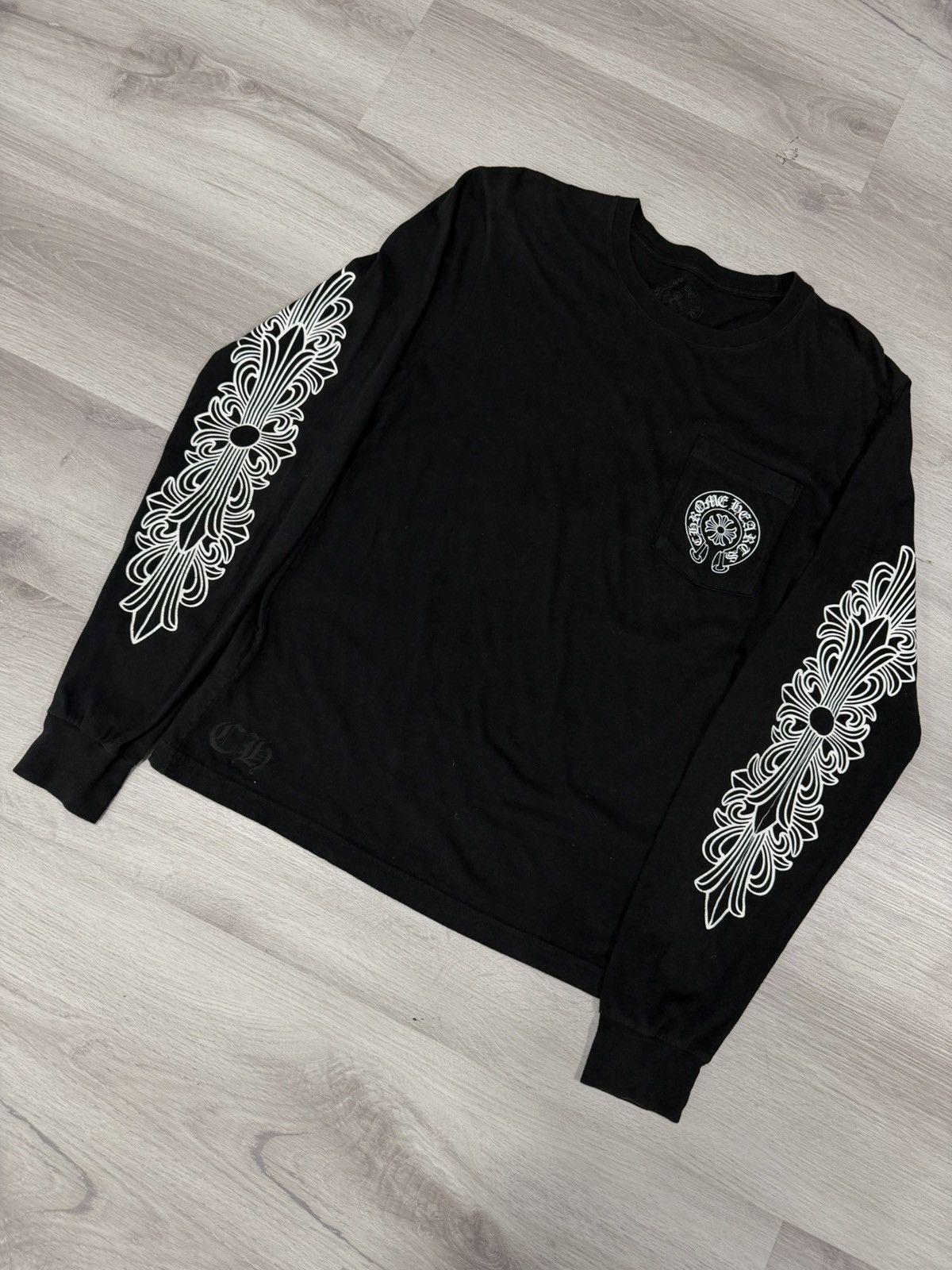 Hearts Chrome Hearts Miami Horseshoe Floral Long Sleeve T Shirt Hoodie, Sweatshirt | PodTeesHub.com