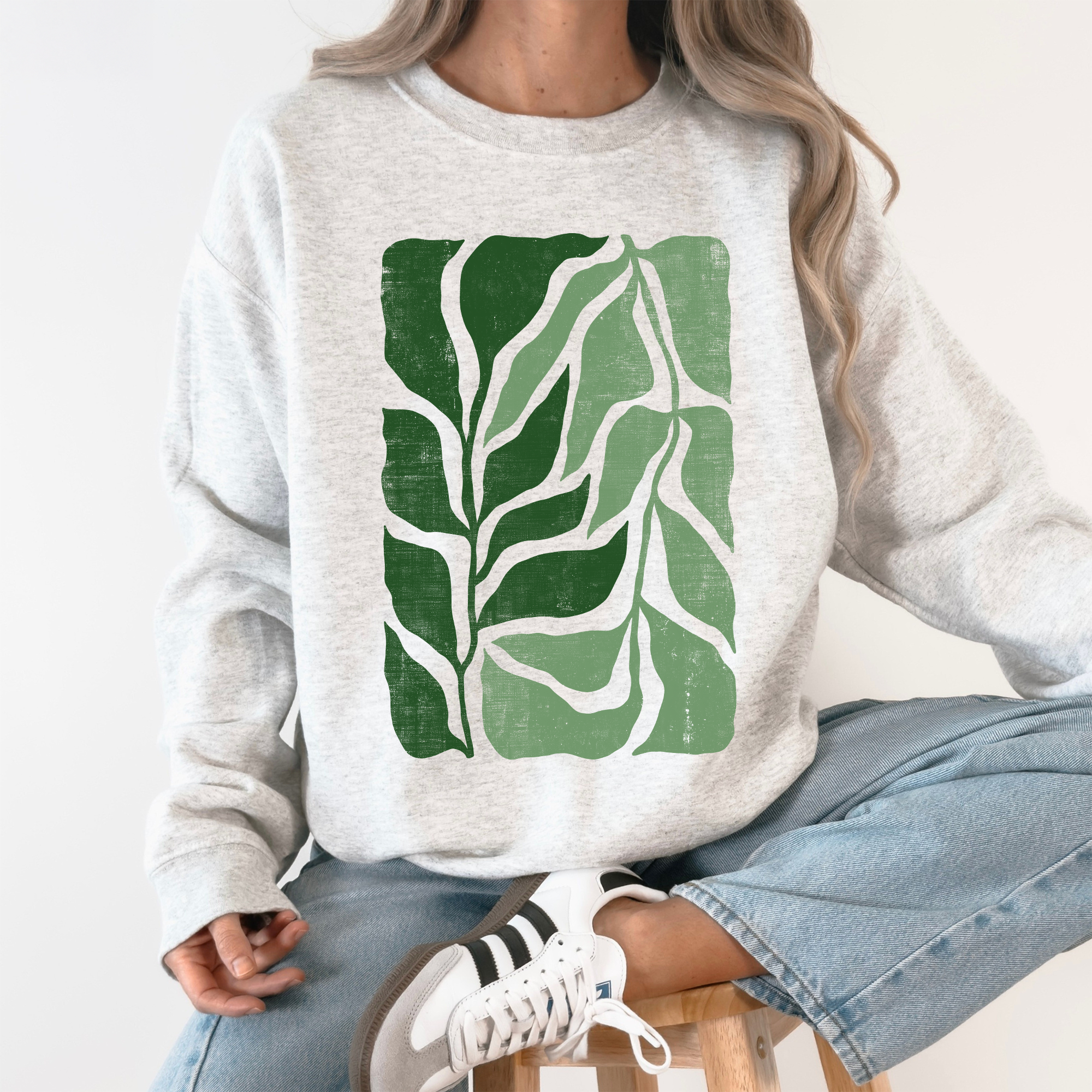 Green Leaf Botanica, Vintage Boho, Nature Sweatshirt T-Shirts, Hoodie | PodTeesHub.com