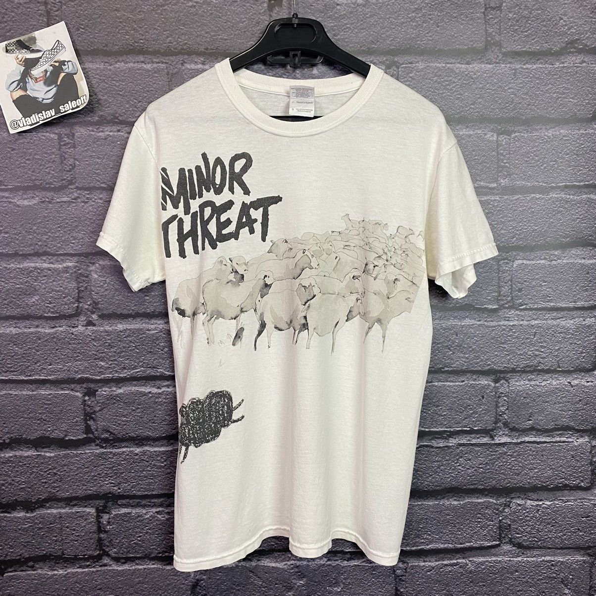 Vintage Vtg Minor Threat Black Ship Tee Rare Sxe Punk Black Flag Og Hoodie, Sweatshirt | PodTeesHub.com