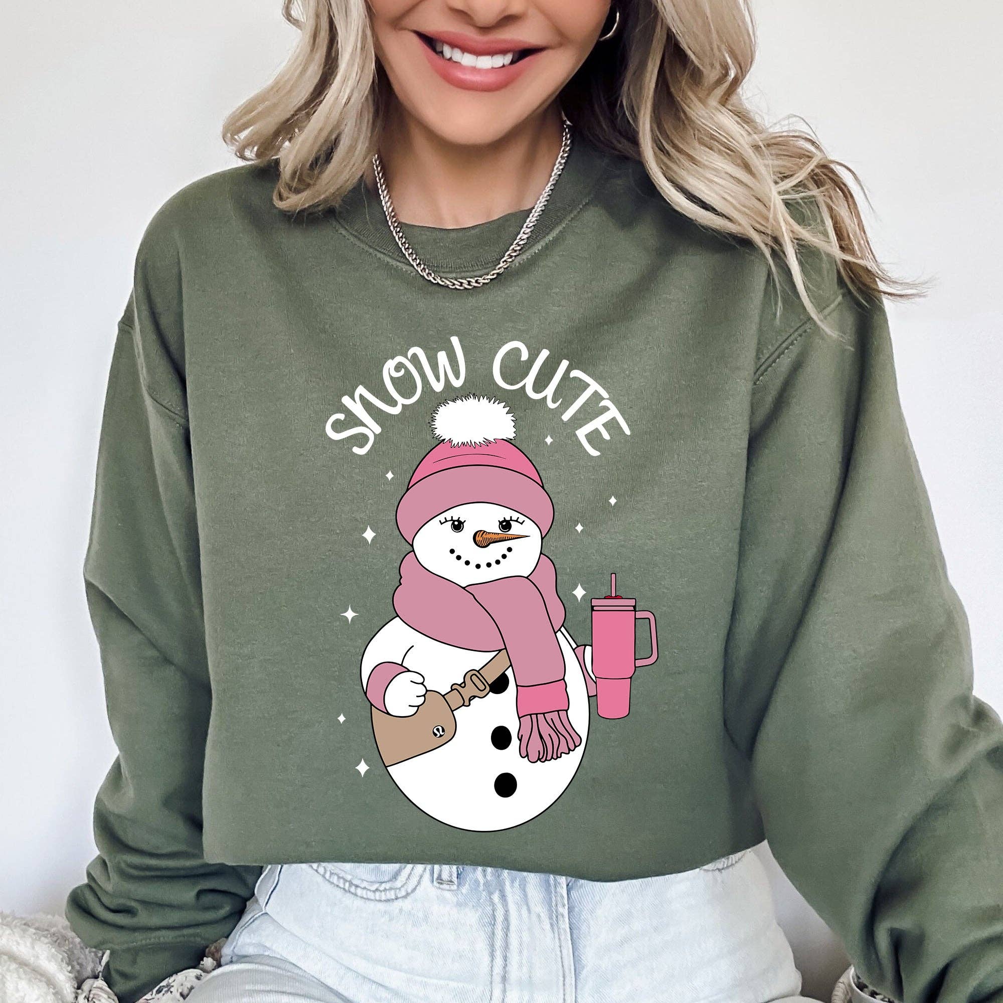Snow Cute, Bougie, Snowman, Christmas Winter Xmas Sweatshirt T-Shirts, Hoodie | PodTeesHub.com