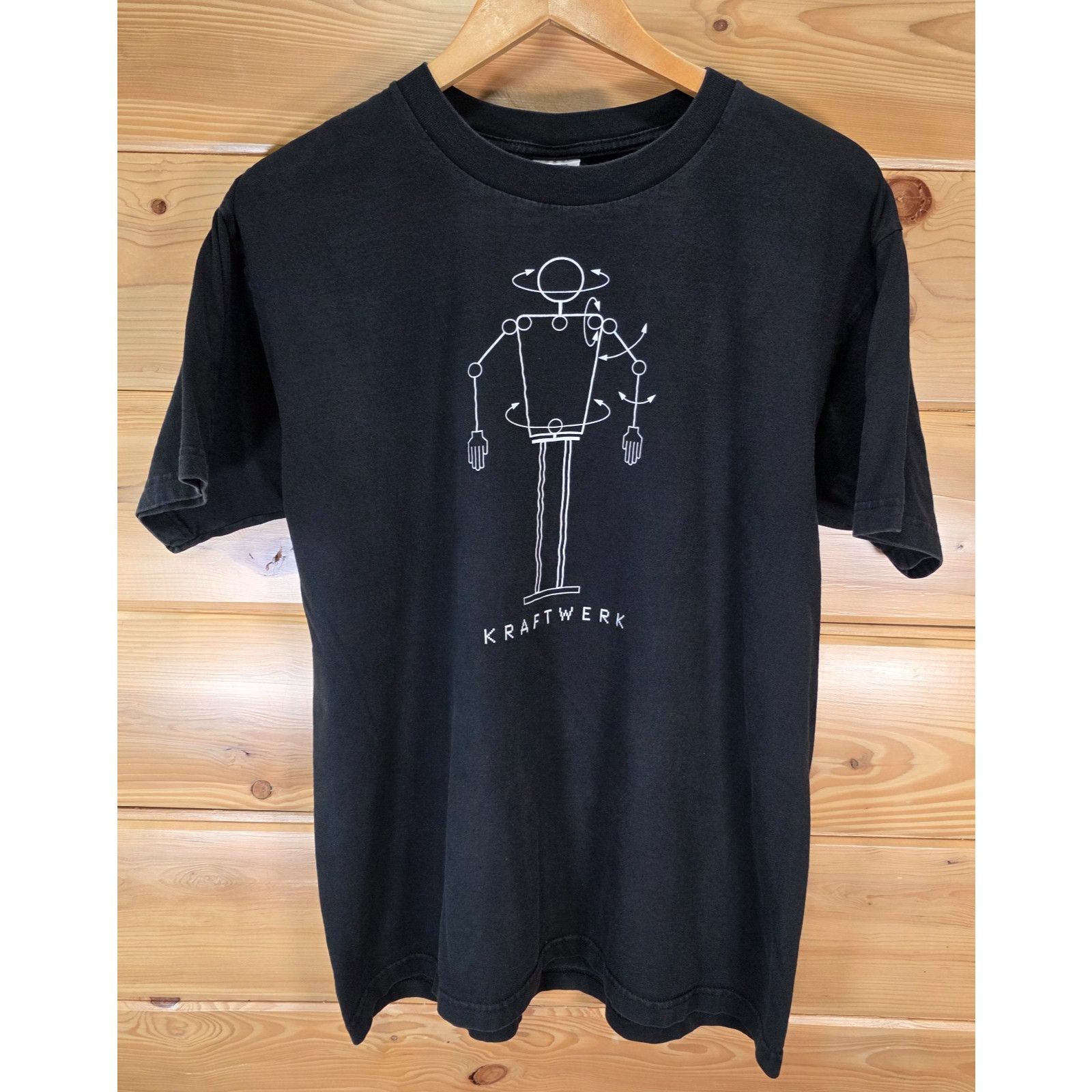 Other Vtg Kraftwerk Euro Band T Shirt Men Large 90s Robot Fade Hoodie, Sweatshirt | PodTeesHub.com