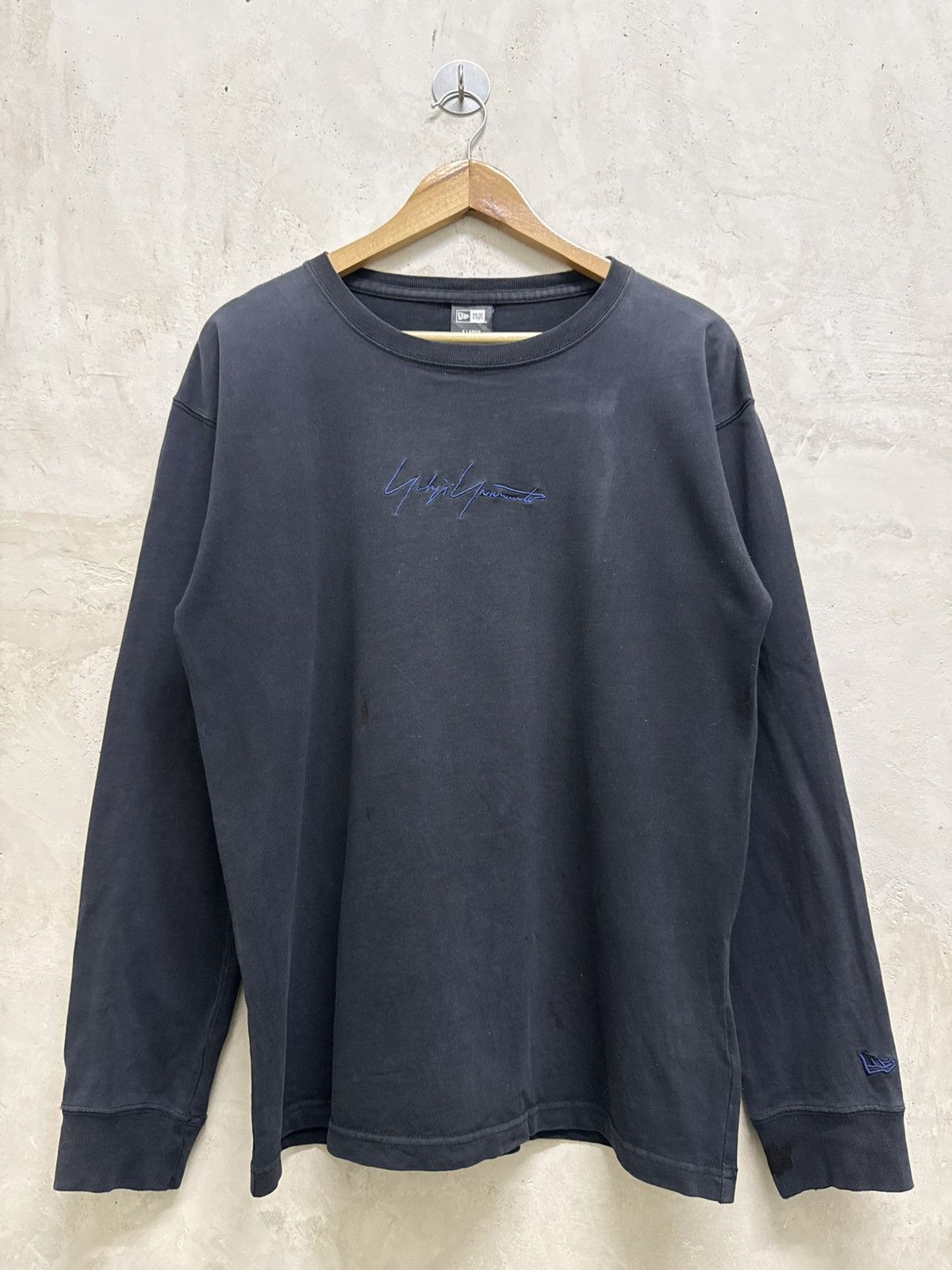 Yohji Yamamoto Sun Faded New Era X Yohji Yamamoto Long Sleeve Tees Hoodie, Sweatshirt | PodTeesHub.com