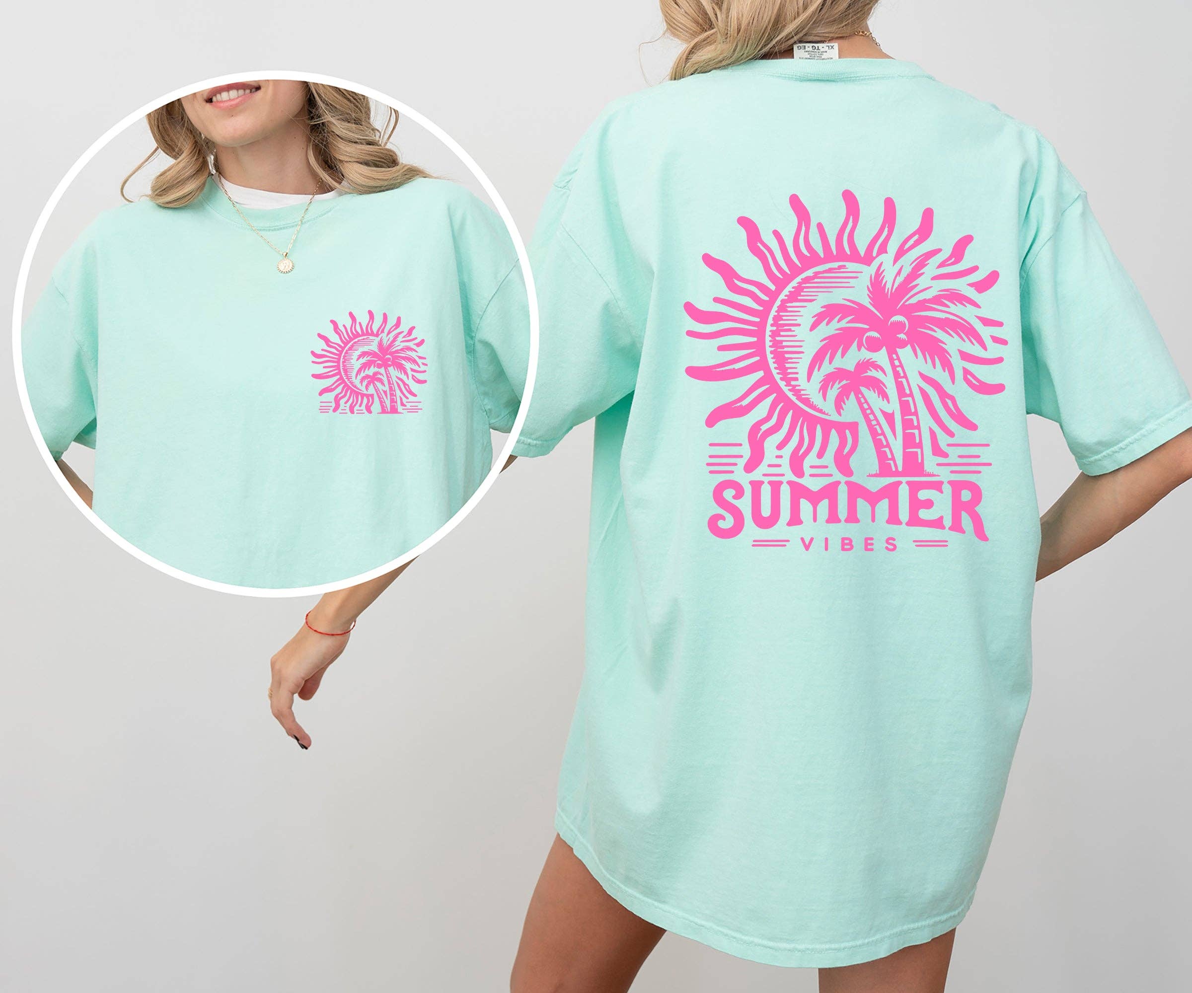 Summer Vibes, Beach Please, Sunset, Hot Girl Summer Shirt Hoodie, Sweatshirt | PodTeesHub.com