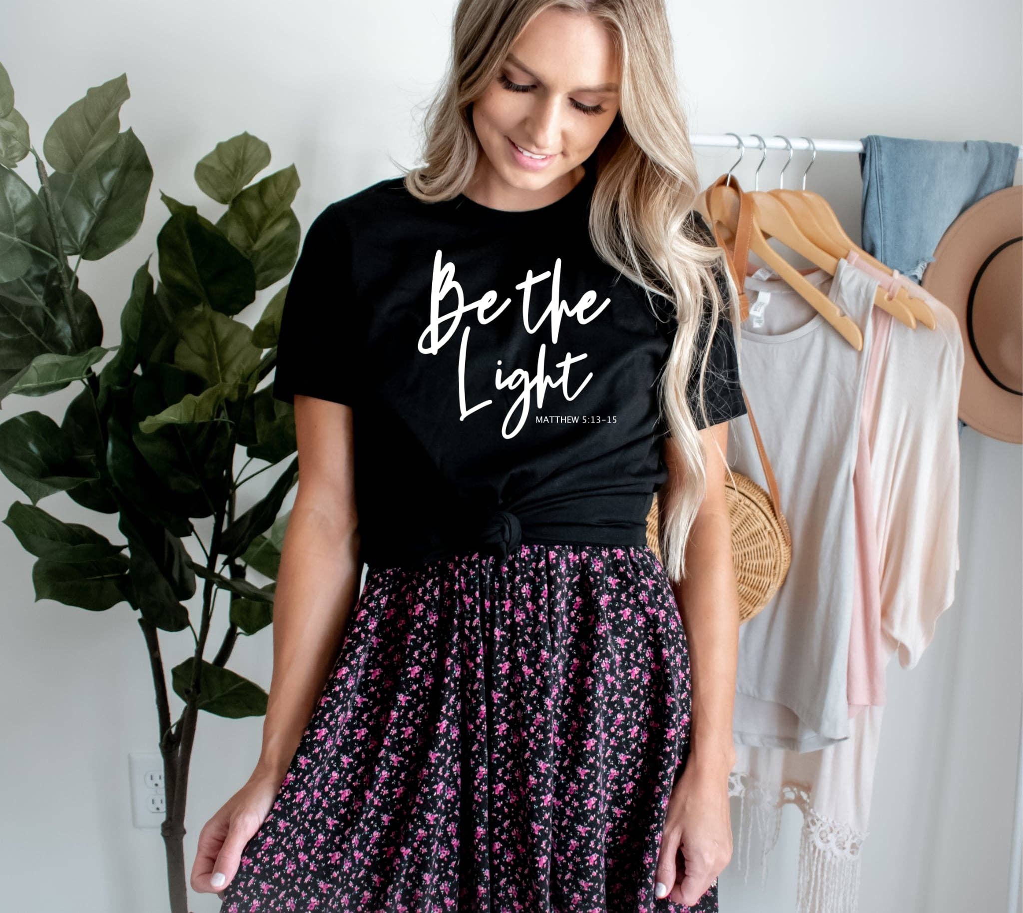 Christian Be the Light Black Graphic Tee Free Shipping Hoodie, Sweatshirt | PodTeesHub.com