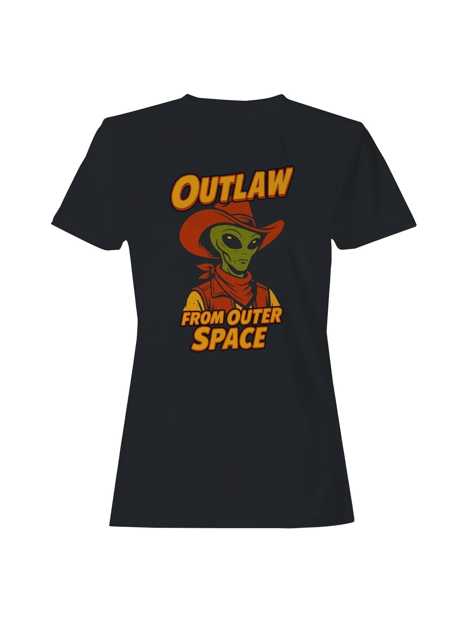 Alien Outlaw from Outer Space Women's T-Shirt Hoodie, Sweatshirt | PodTeesHub.com