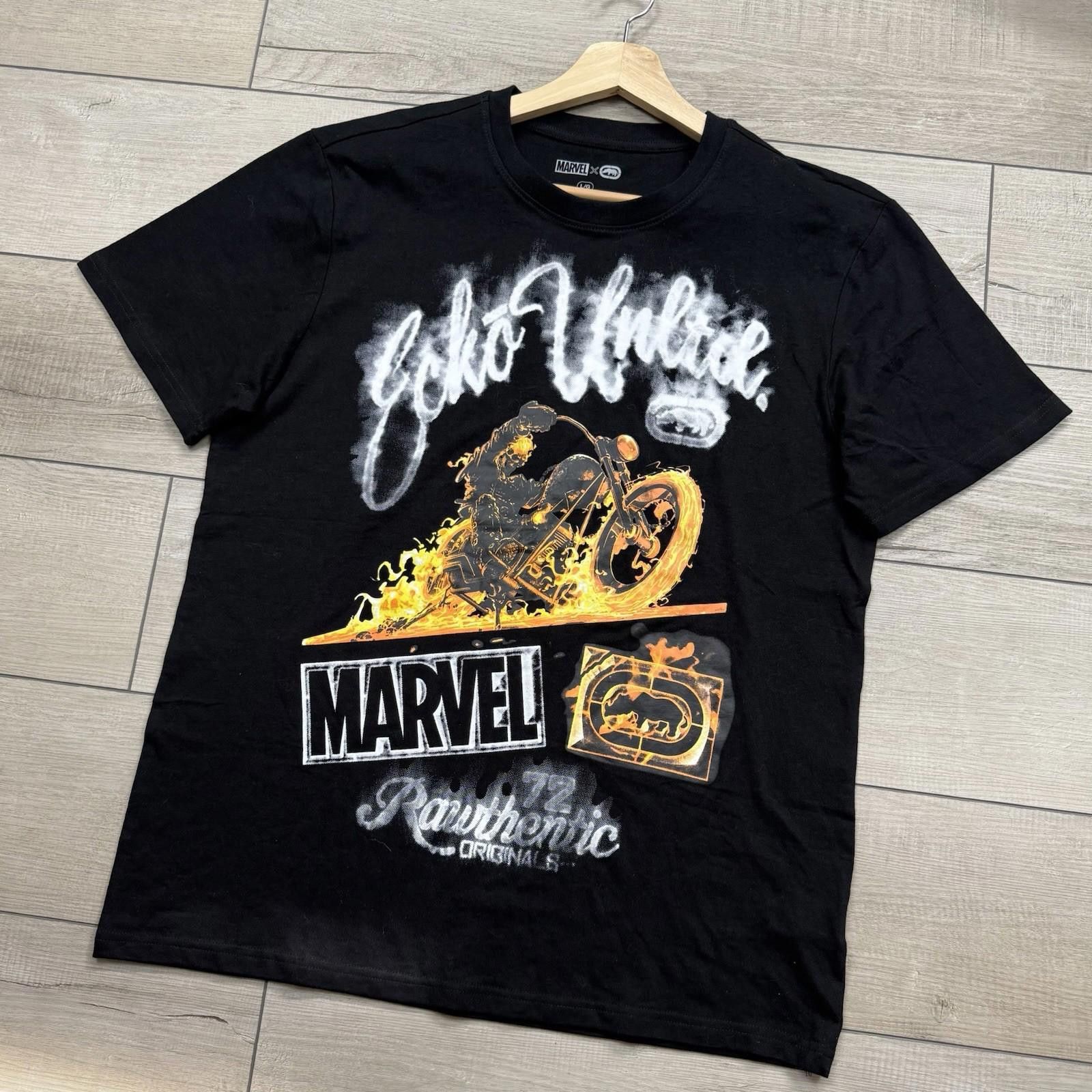 Ecko Unltd Ghost Rider T Shirt Sz L Flame Hoodie, Sweatshirt | PodTeesHub.com