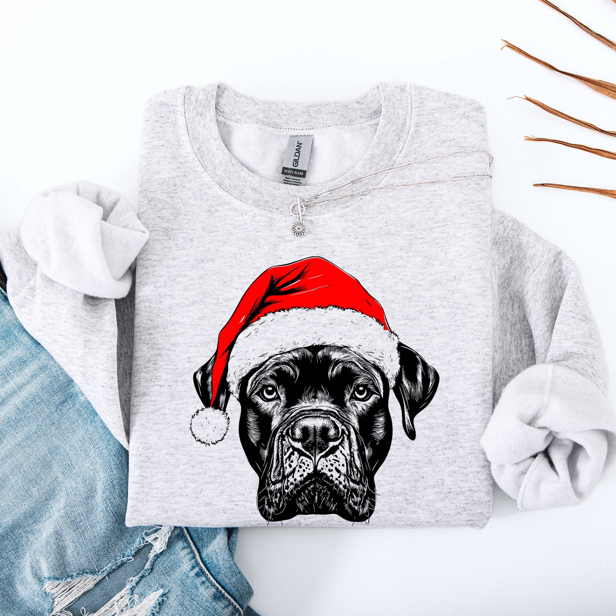 Cane Corso, Santa, Dog, Christmas, Dog Lover, Pet Sweatshirt T-Shirts, Hoodie | PodTeesHub.com