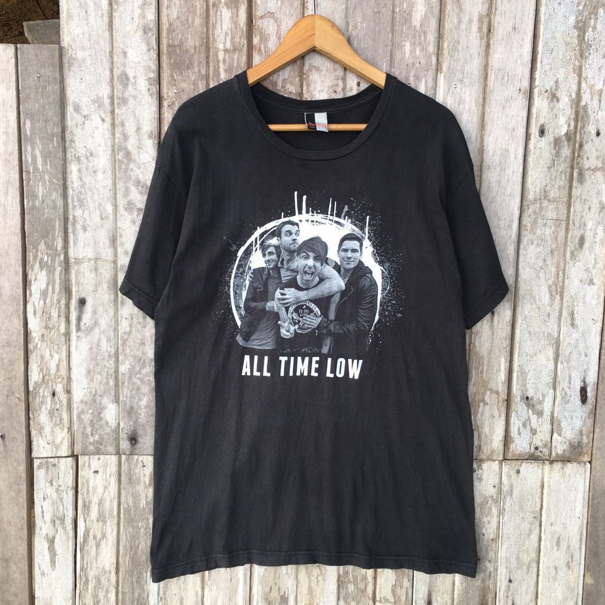 Band Tees Thrashed Faded Vintage All Time Low Band Punk Emo Tee Hoodie, Sweatshirt | PodTeesHub.com