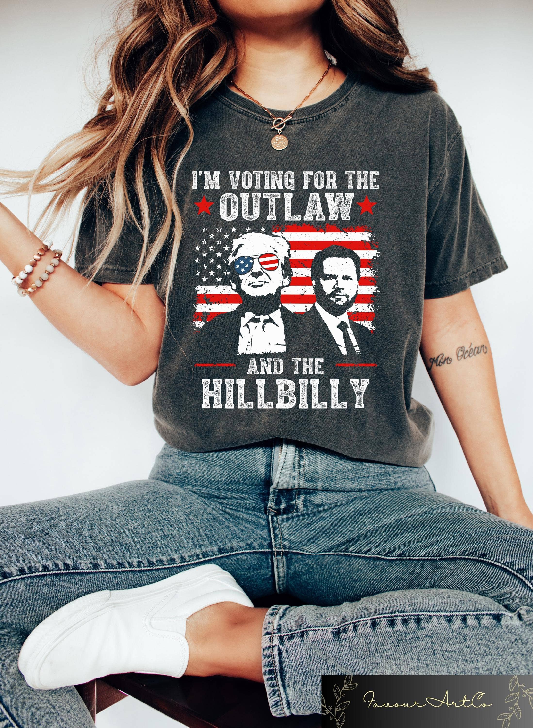 Ridin with the Outlaw Hillbilly 2024 Trump Support Shirt Hoodie, Sweatshirt | PodTeesHub.com