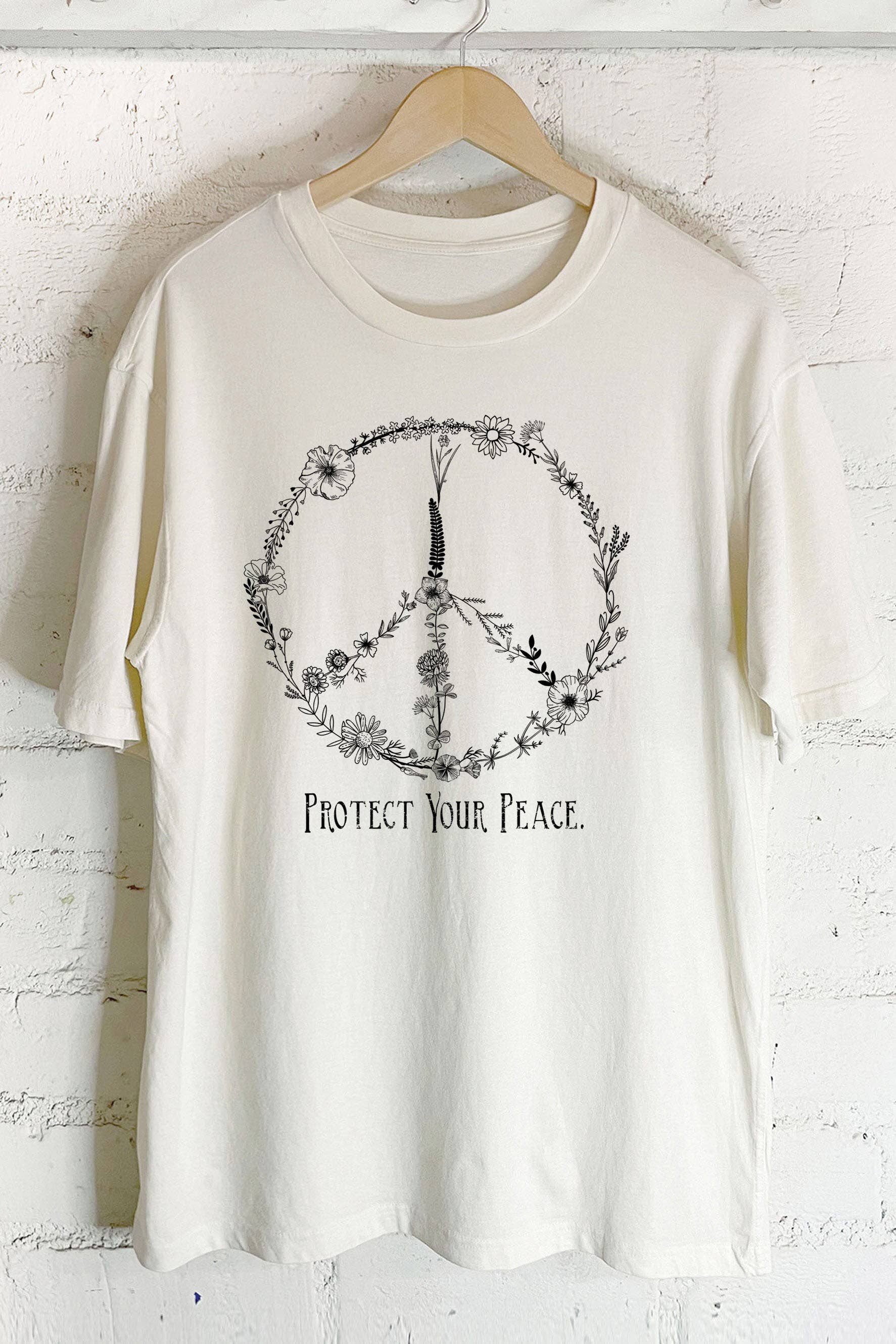 Peace Floral-Oversized Tee Hoodie, Sweatshirt | PodTeesHub.com