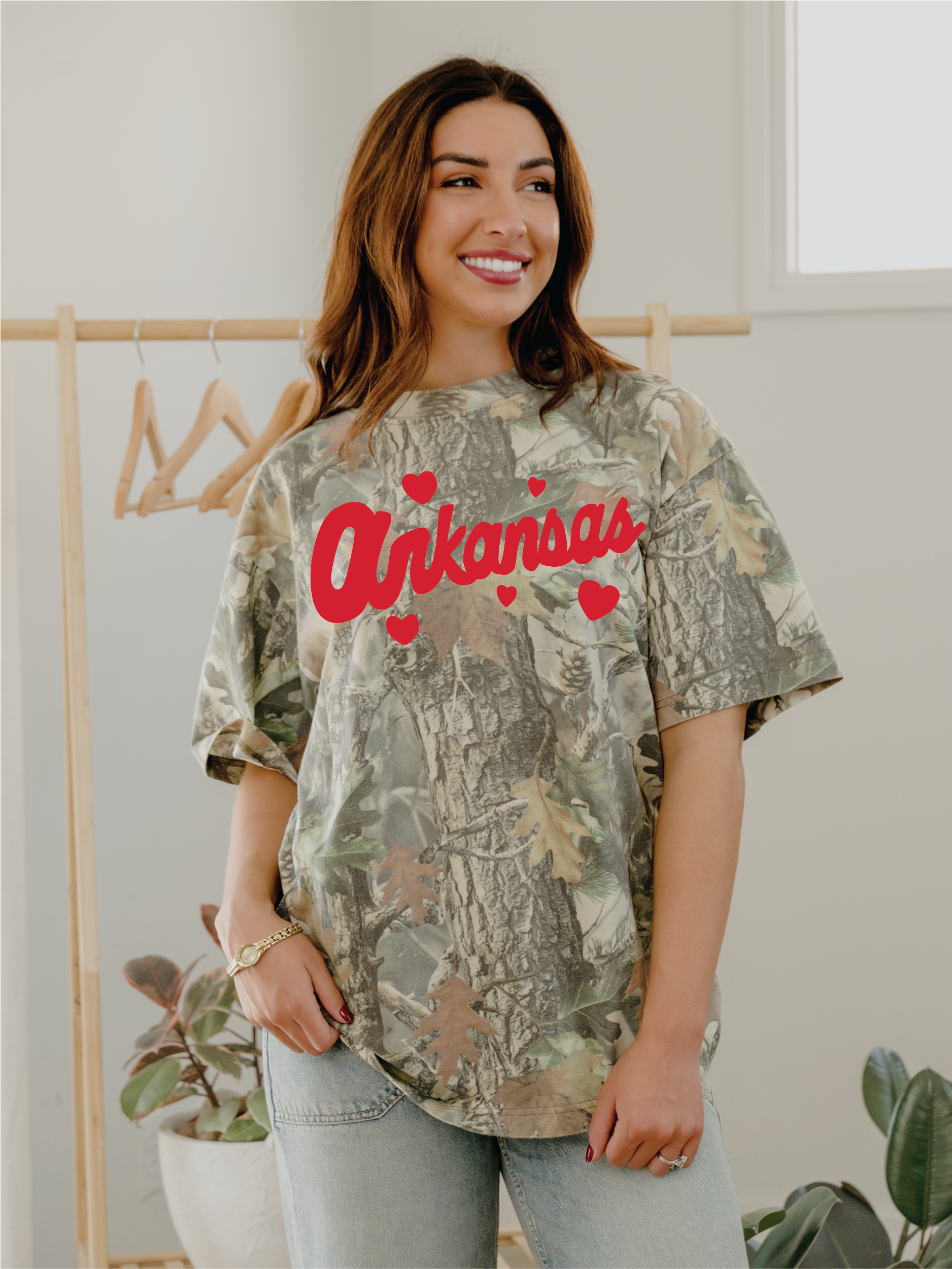 Arkansas Hearts Camo Tee Hoodie, Sweatshirt | PodTeesHub.com