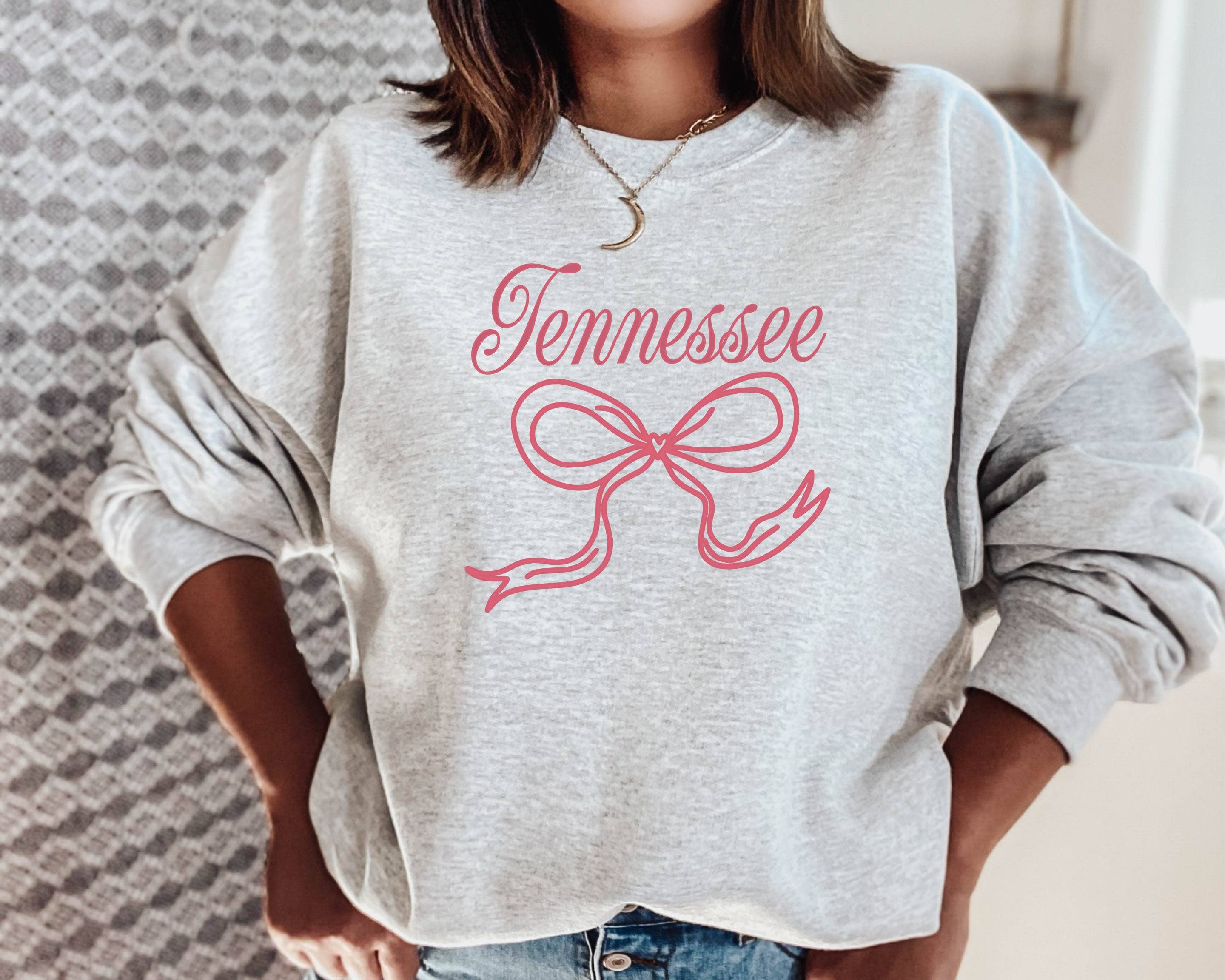 Bow Sweatshirt, Tennessee Sweatshirt, Coquette, Girly T-Shirts, Hoodie | PodTeesHub.com