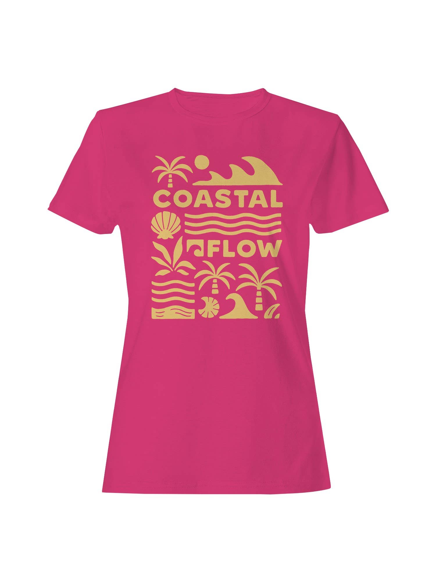 Coastal Flow Tropical Vibes Women's T-Shirt Hoodie, Sweatshirt | PodTeesHub.com