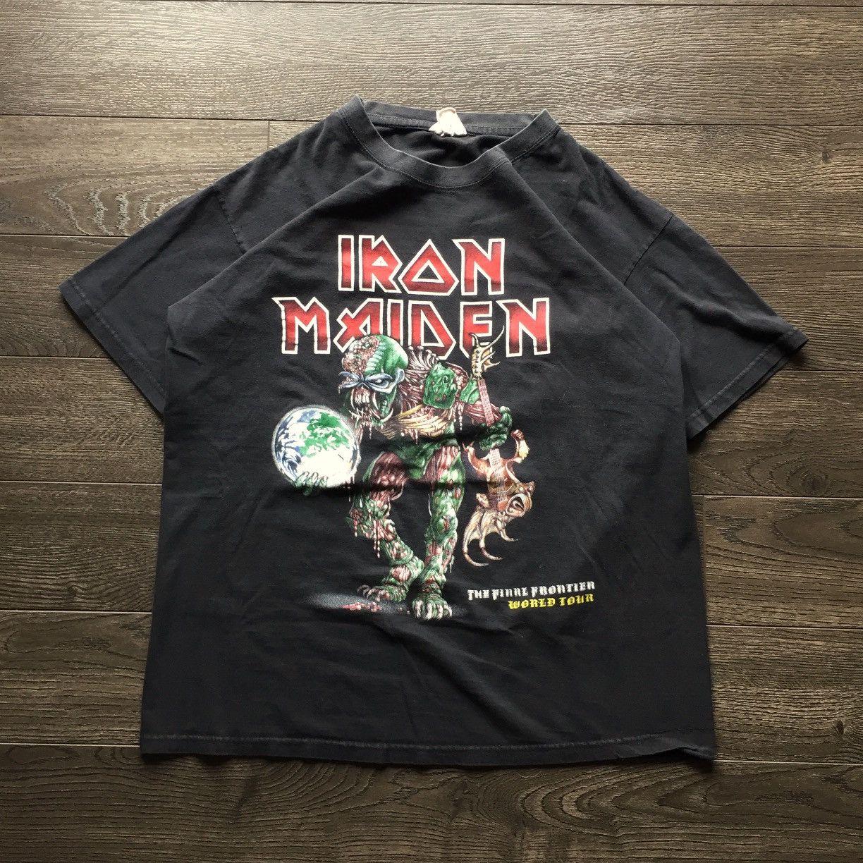 Iron Maiden X Vintage Vintage Iron Maiden The Final Frontier Tour T Shirt Hoodie, Sweatshirt | PodTeesHub.com