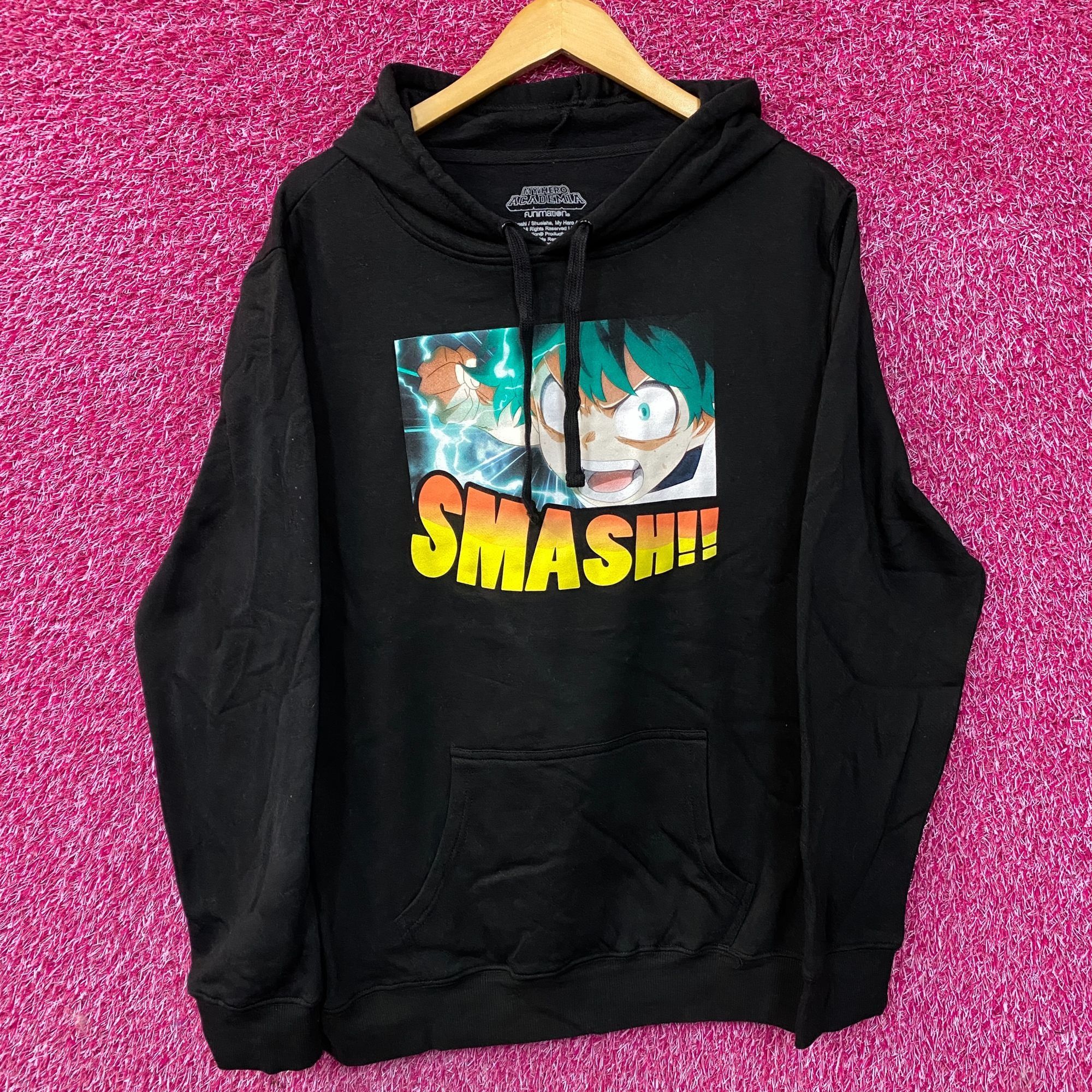 Anime My Hero Academia Deku Smash Punch Anime Hoodie Size Medium T-Shirts, Sweatshirt | PodTeesHub.com