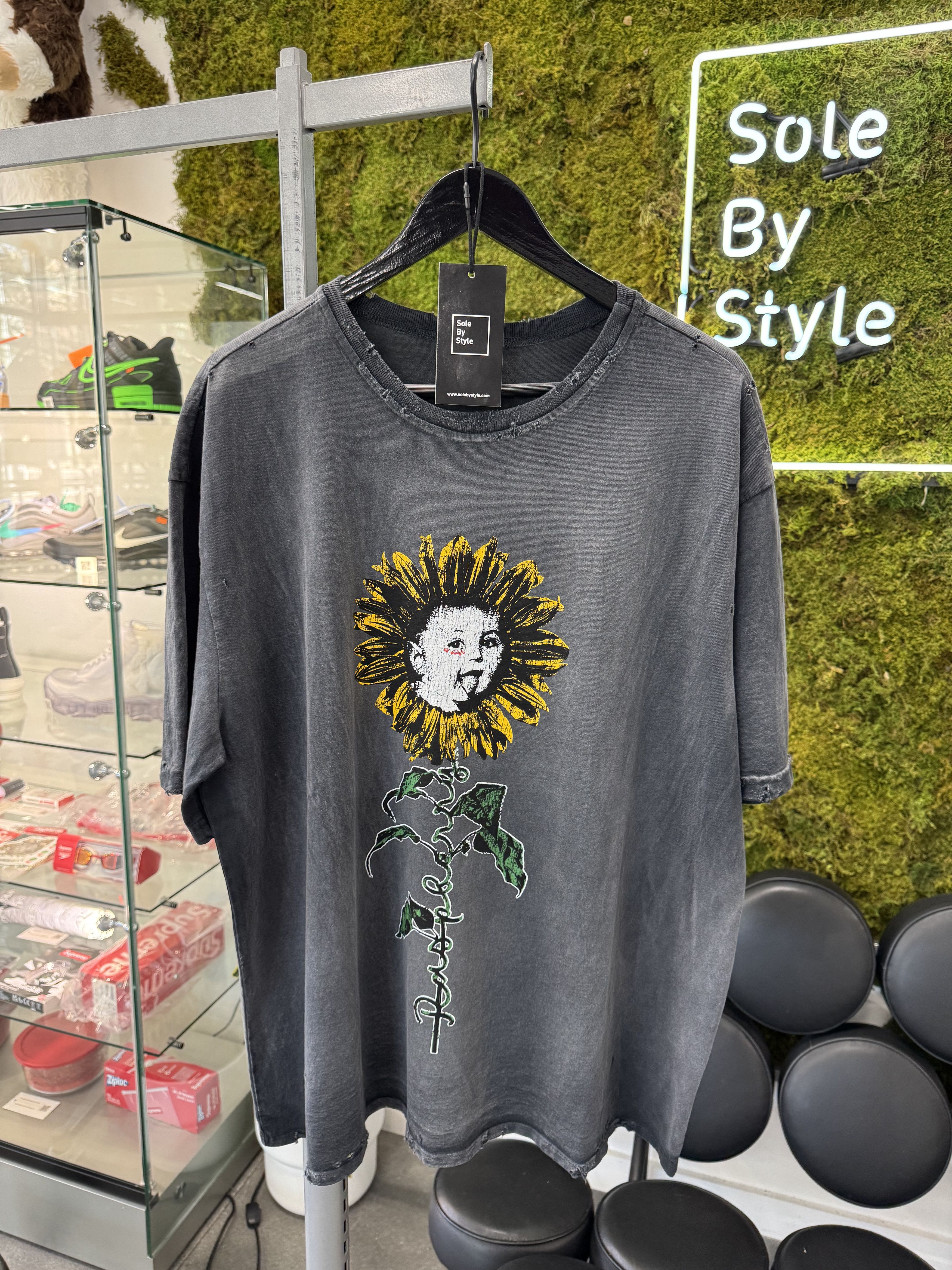 The Gv Gallery Gv Gallery Raspberry Hills Flower Boy Tee Washed Black Hoodie, Sweatshirt | PodTeesHub.com