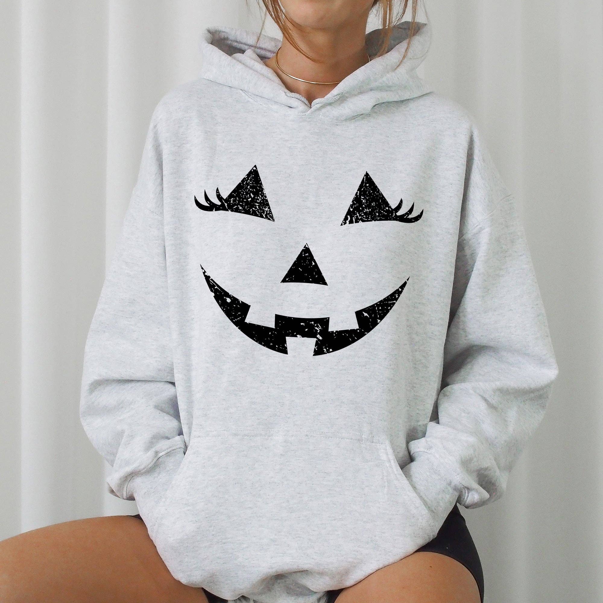 Jack-O-Lantern, Girl Pumpkin Halloween Hooded Sweatshirt T-Shirts, Hoodie | PodTeesHub.com