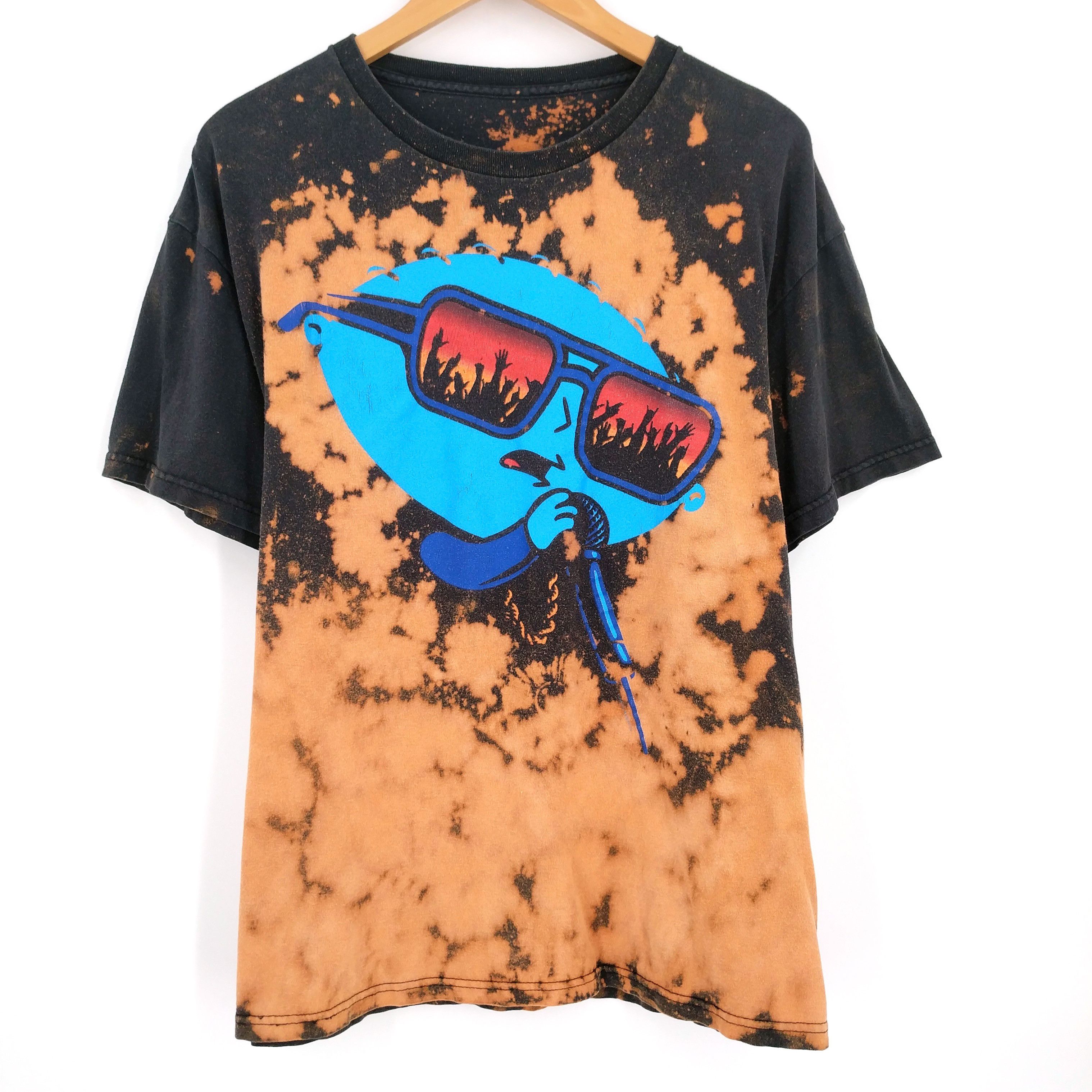 Other Stewie Family Guy Custom Bleached Tie Dye Flame T Shirt Hoodie, Sweatshirt | PodTeesHub.com