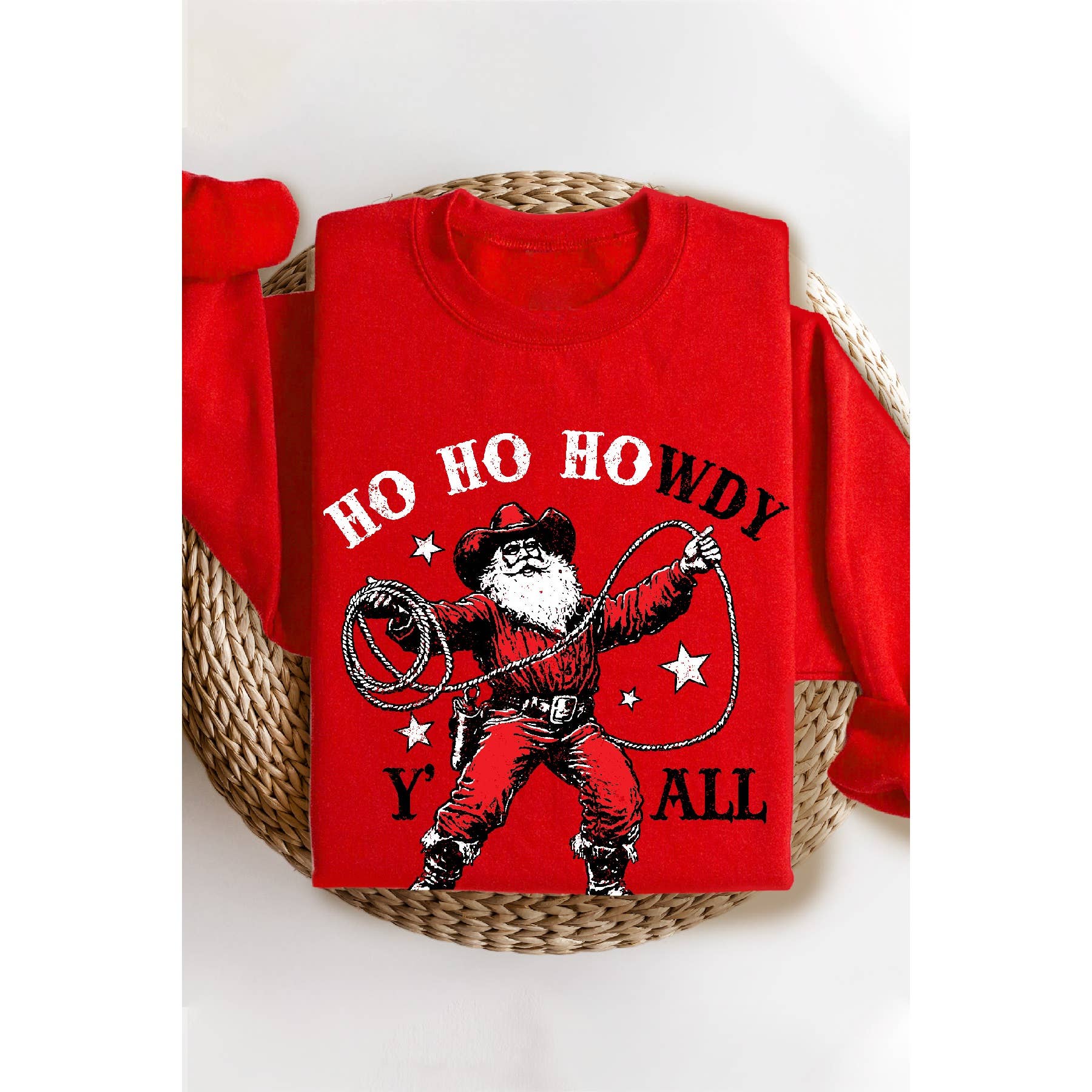 Ho Ho Howdy Y All Holiday Crewneck Sweatshirt T-Shirts, Hoodie | PodTeesHub.com