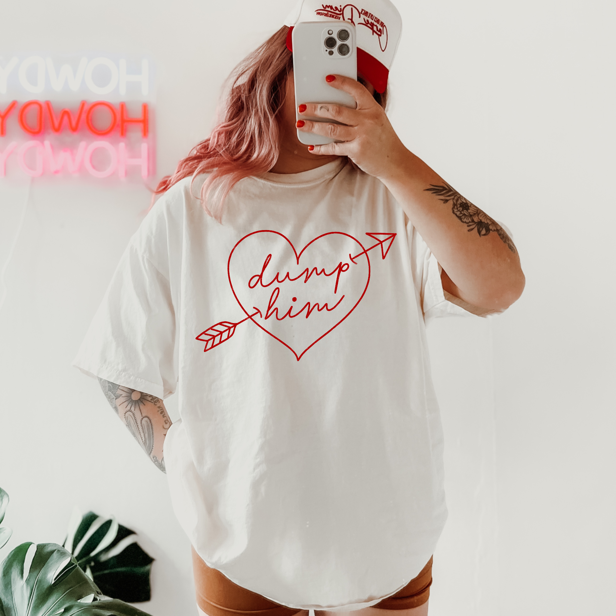 Dump Him Valentines Graphic Tee | Gildan Brand Hoodie, Sweatshirt | PodTeesHub.com