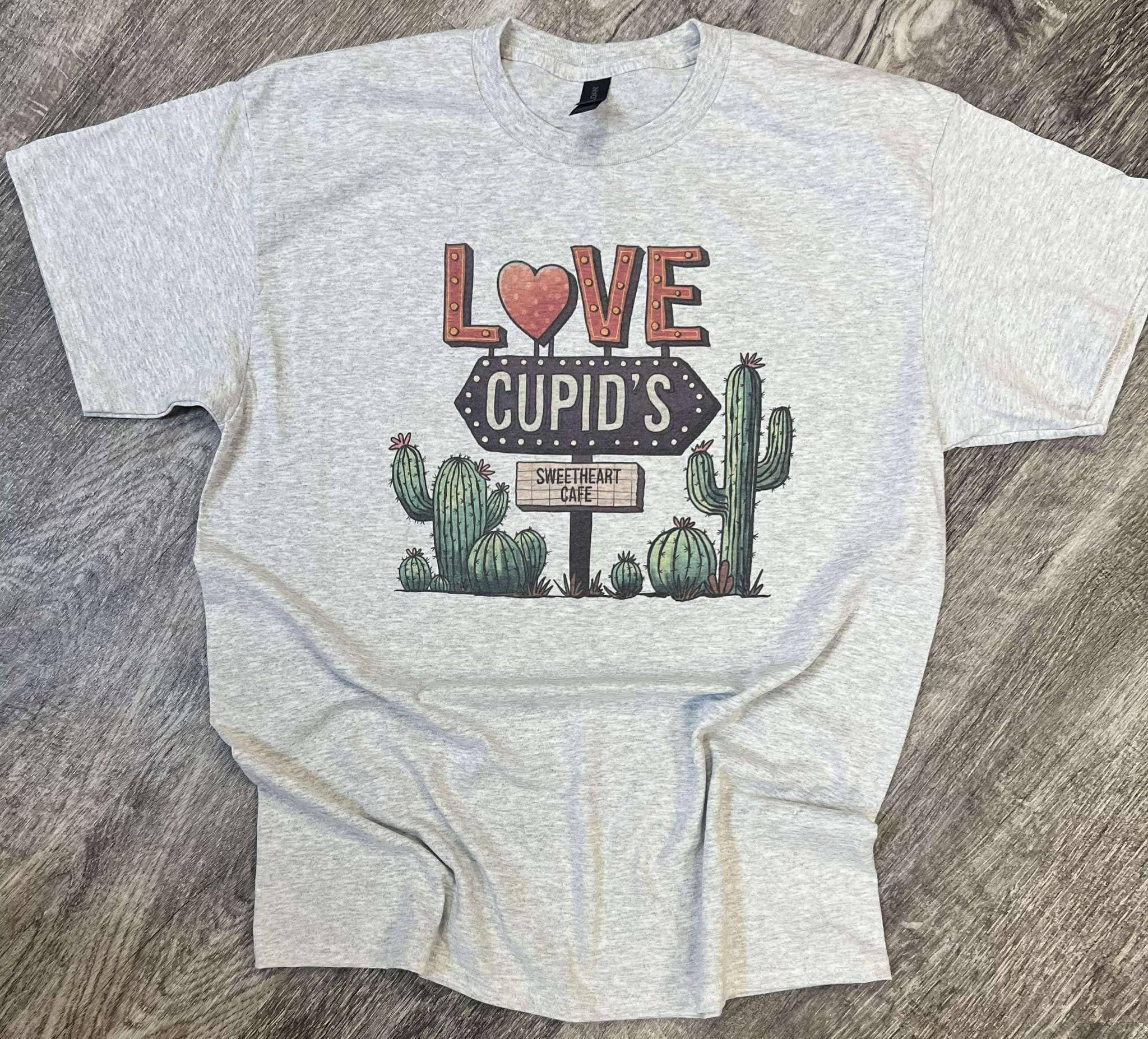 Love Cupid's T-Shirt On Ash Gray Tee Hoodie, Sweatshirt | PodTeesHub.com