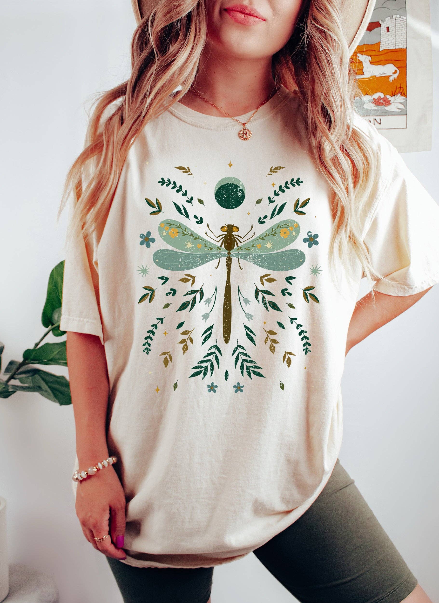 Dragonfly and Ferns Vintage T-Shirt Hoodie, Sweatshirt | PodTeesHub.com