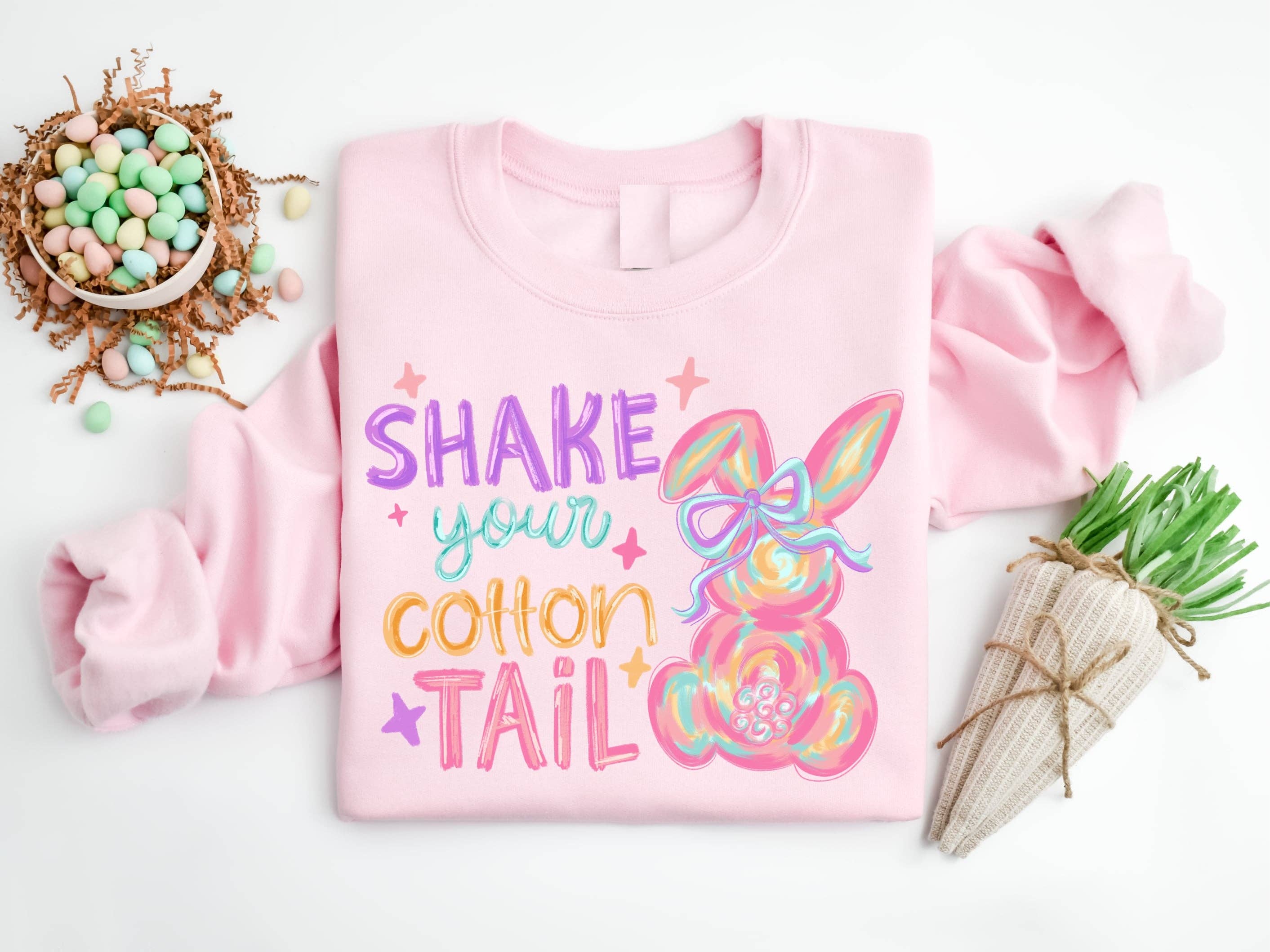 Spring Shake Your Tail Feather Easter Graphic Sweatshirt T-Shirts, Hoodie | PodTeesHub.com