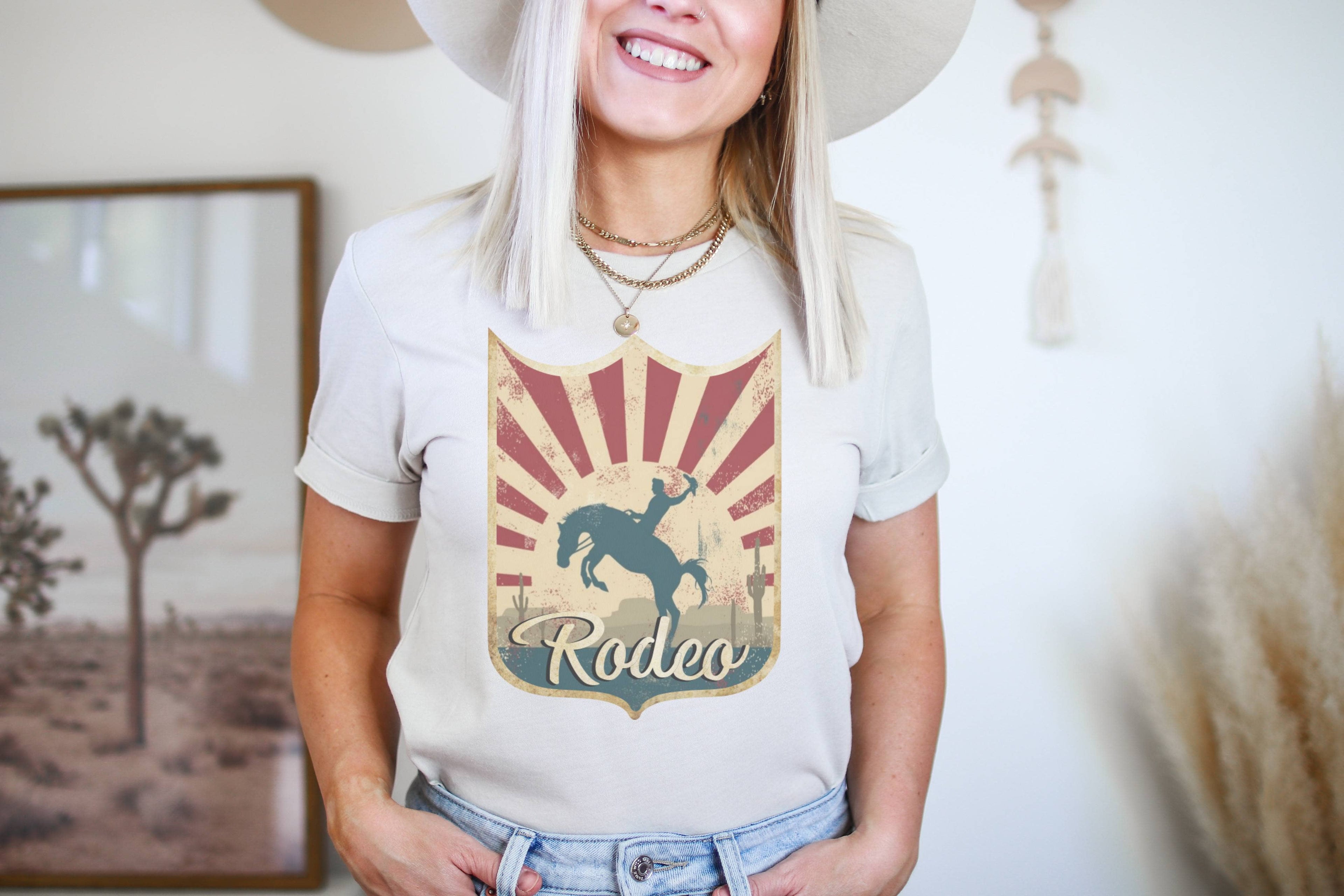 Rodeo Tag Western Graphic Tee Hoodie, Sweatshirt | PodTeesHub.com